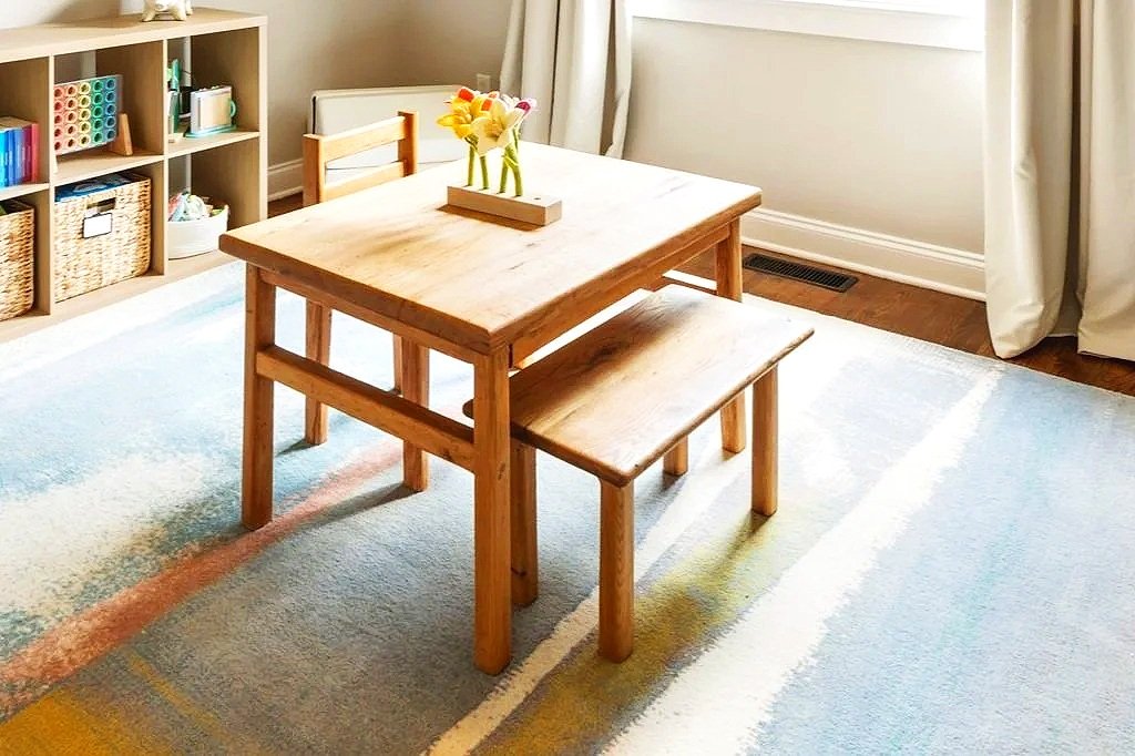 White Oak Children's Table Set