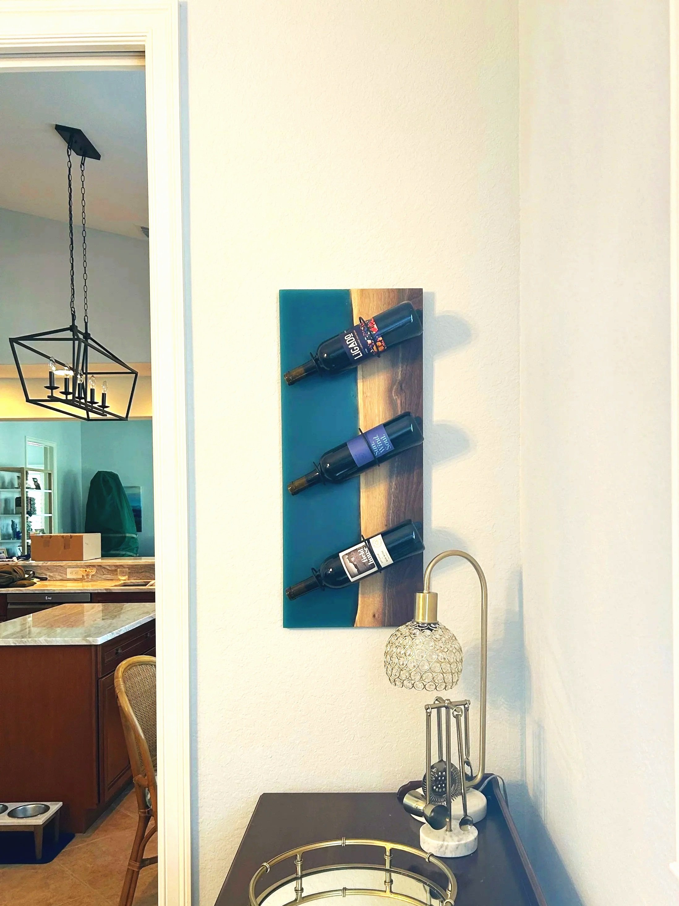 Wall mounted wine display