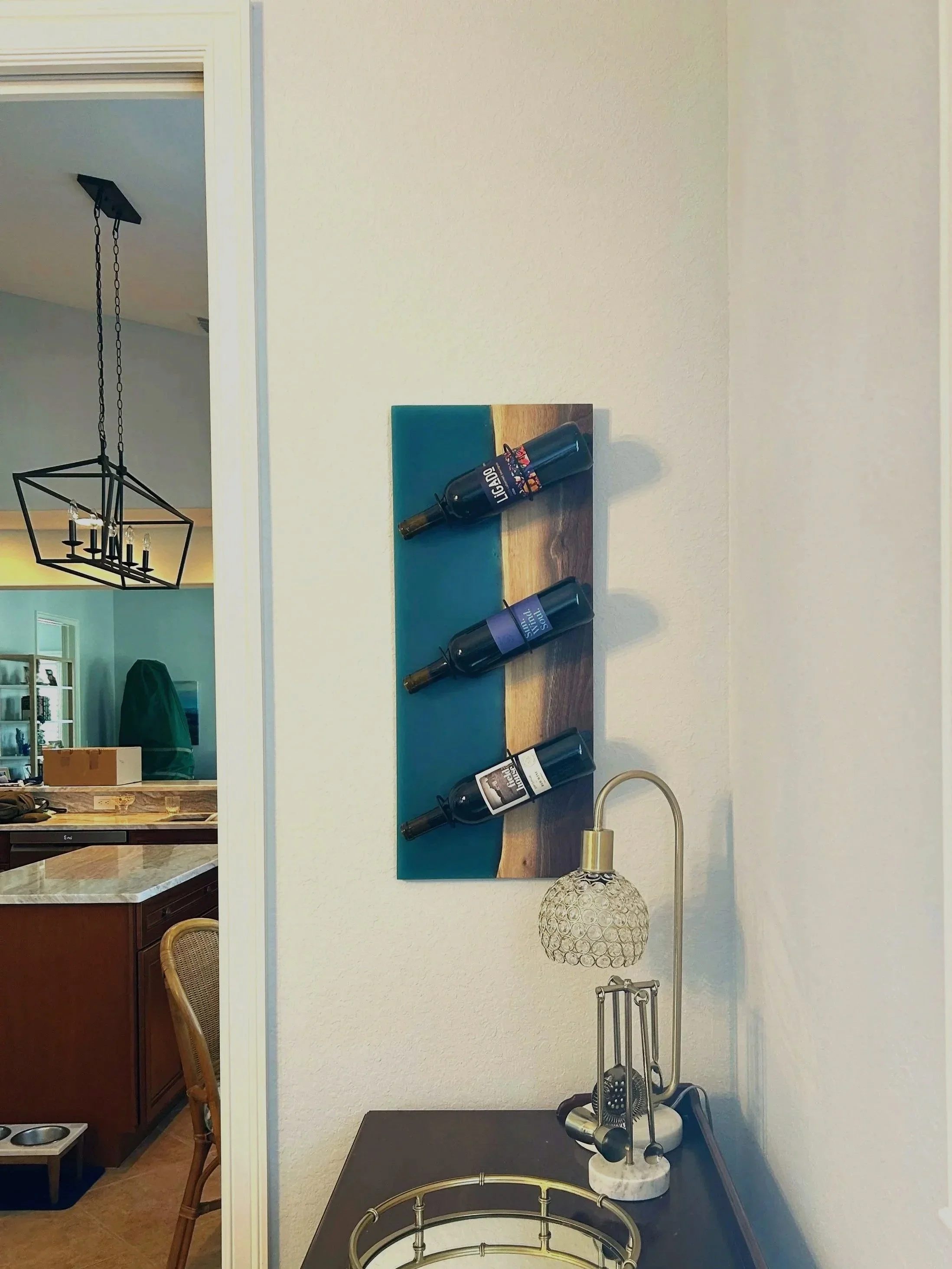 Wall mounted wine display