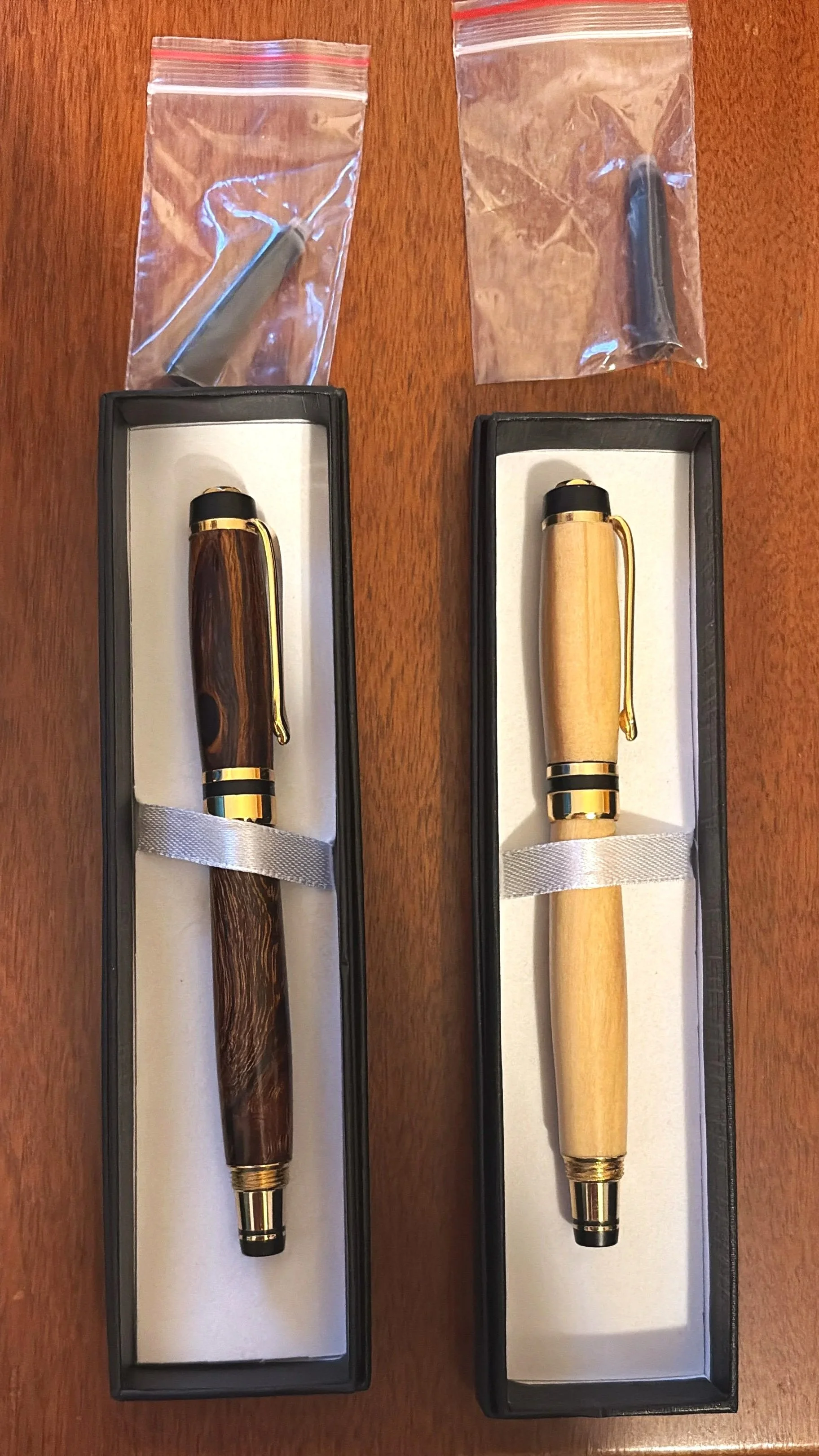 Desert Ironwood and Olivewood Fountain Pens