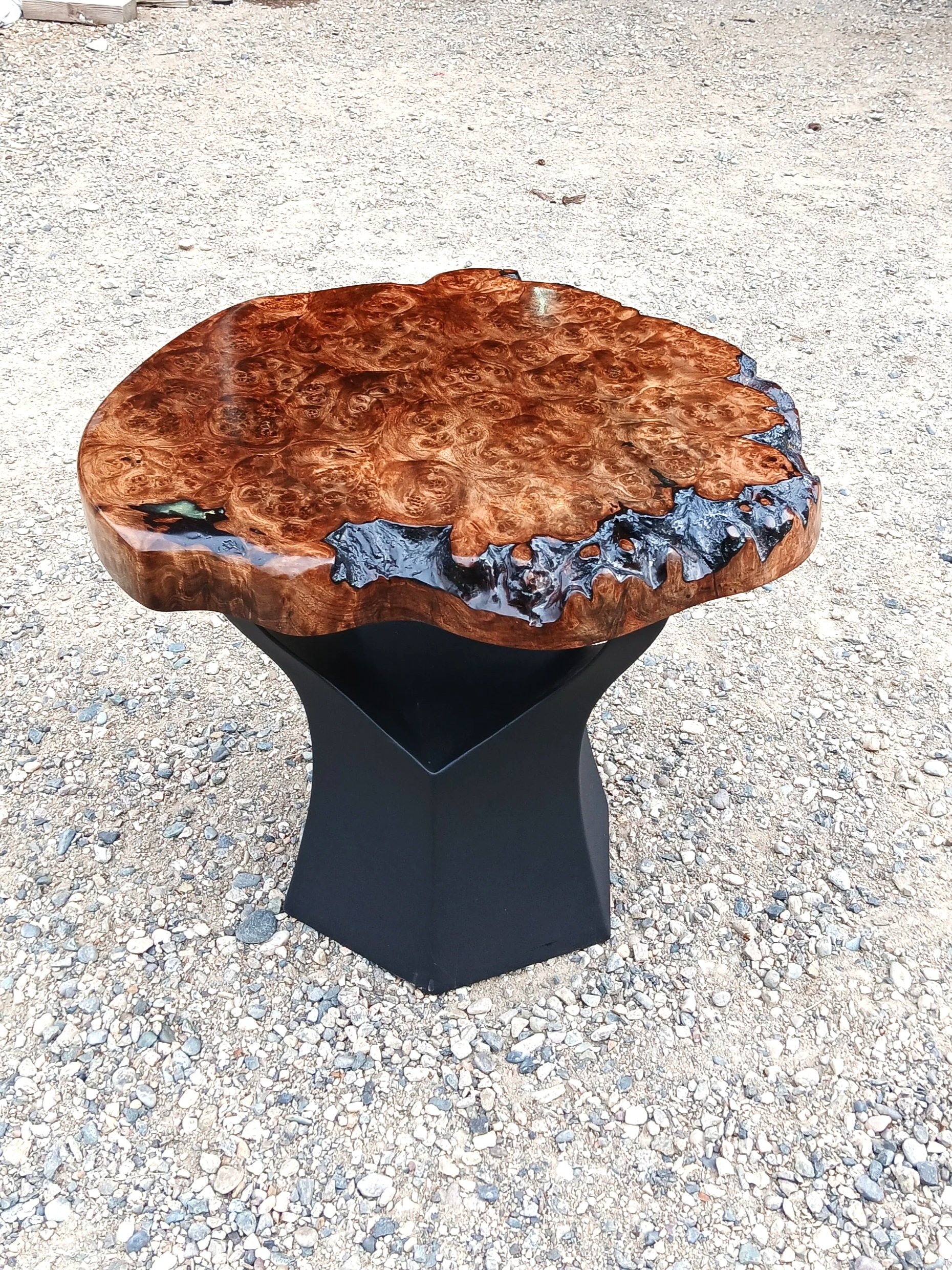 Claro Black Walnut Burl End Table
