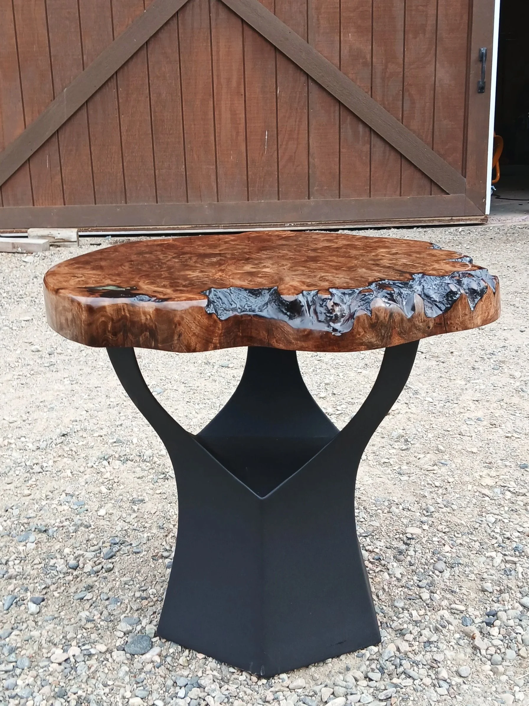 Claro Black Walnut Burl End Table