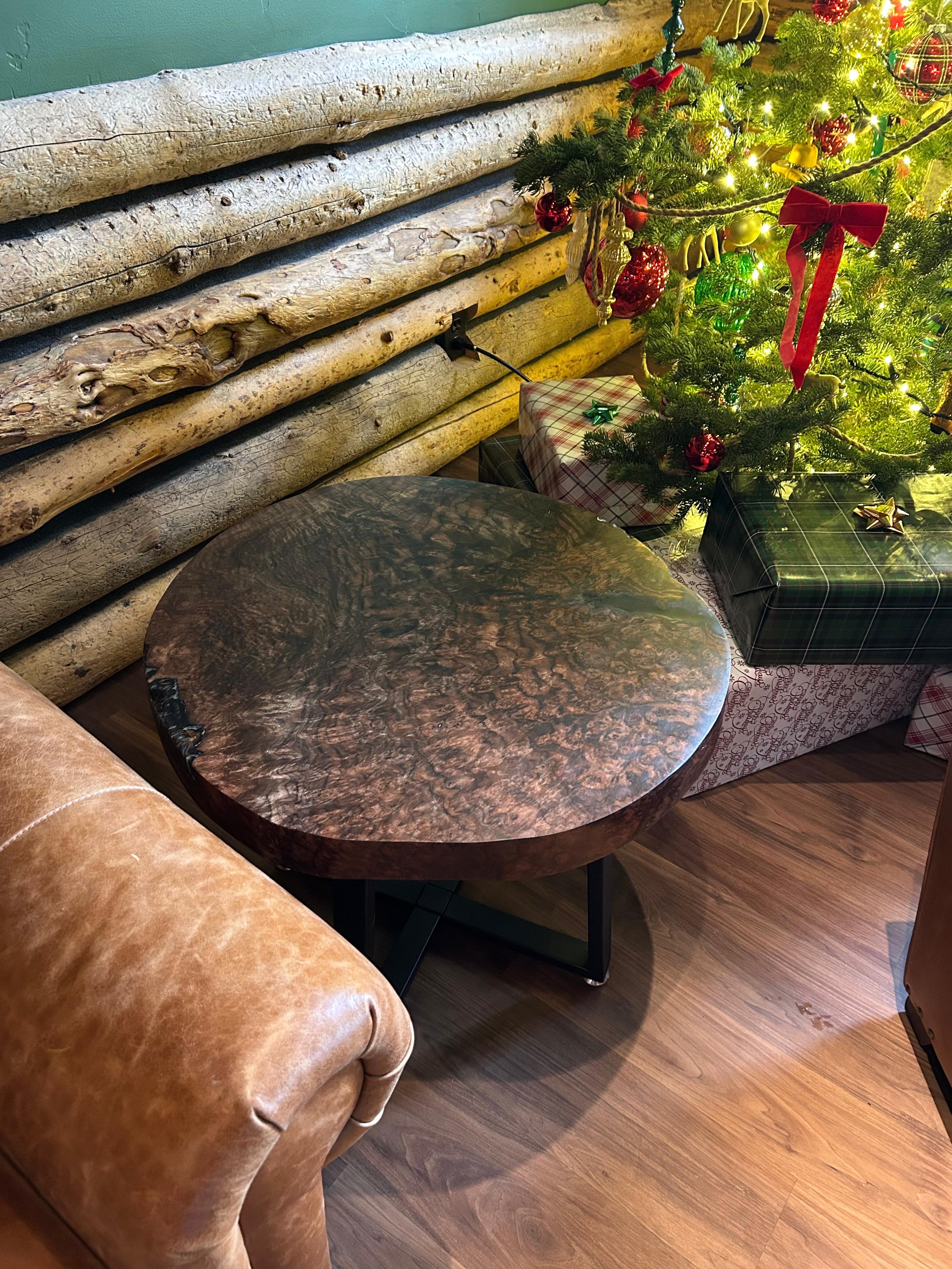 Claro Black Walnut Burl End Table