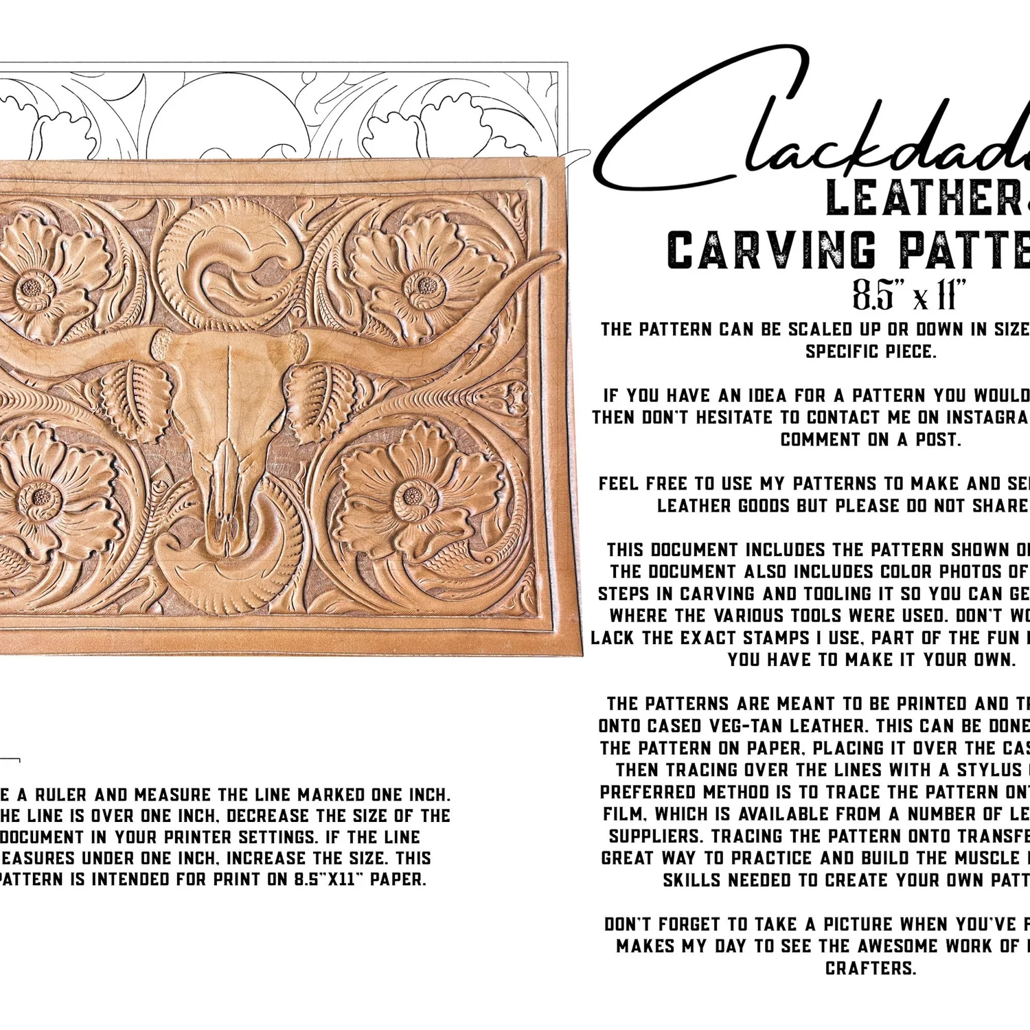 sheridan-longhorn-skull-8-5-x11-carving-and-tooling-pattern-clackdaddy-leather