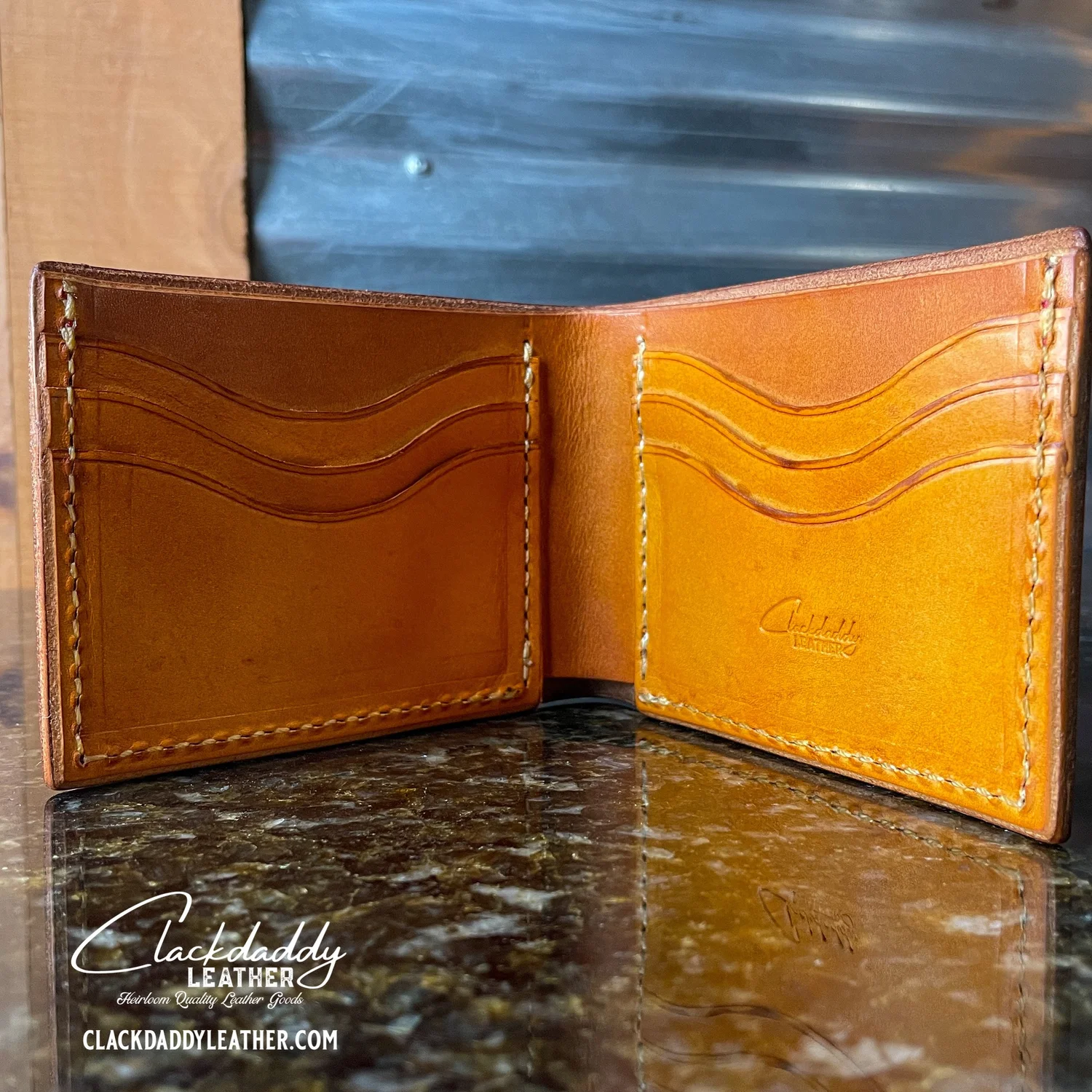 Western Scroll Bifold — Clackdaddy Leather