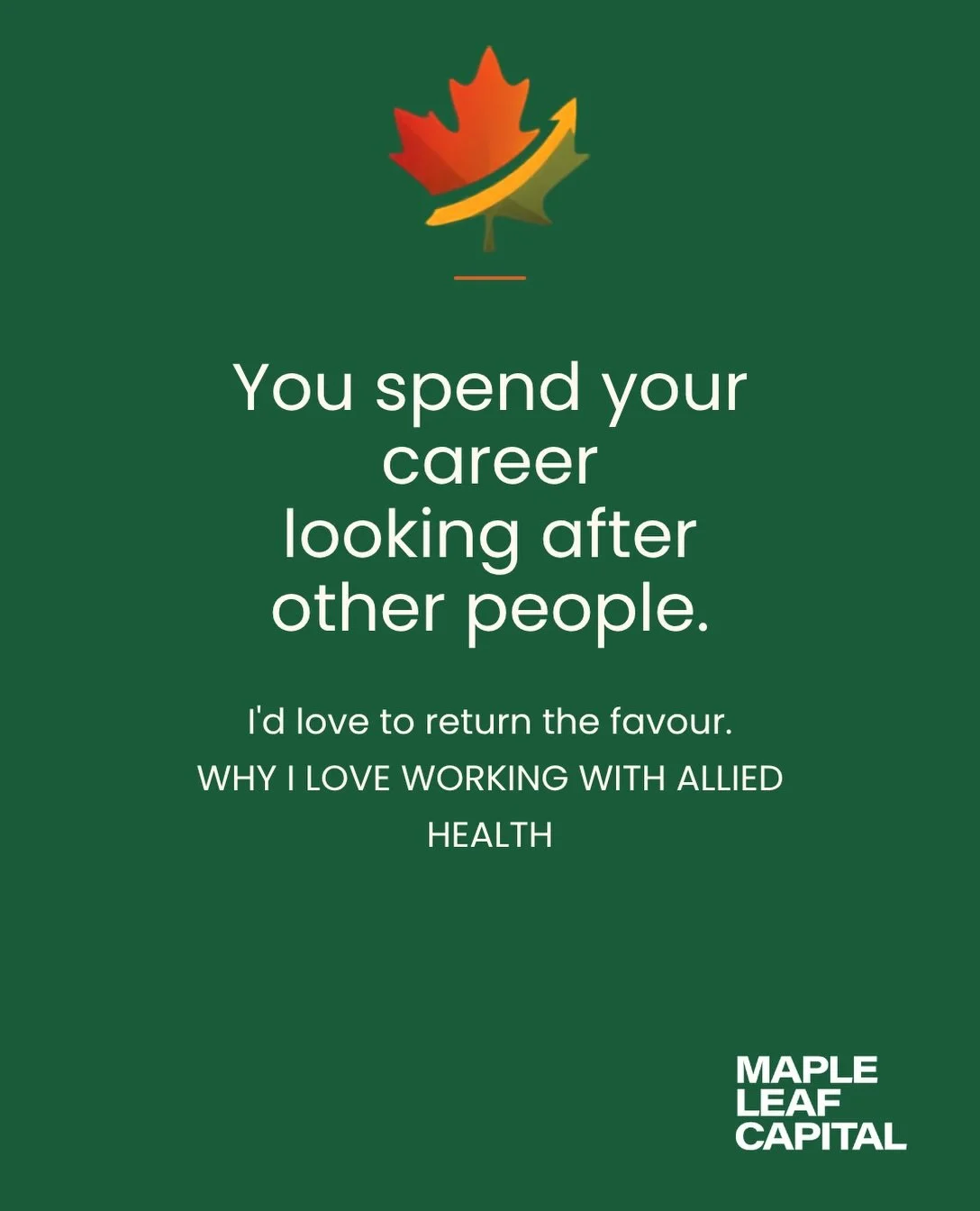 You spend your career looking after other people. I&rsquo;d love to return the favour. 🙏
 Whether you&rsquo;re a physio, psychologist, OT, doctor, nurse, midwife or another allied health professional, the time, effort and care you give to others is 