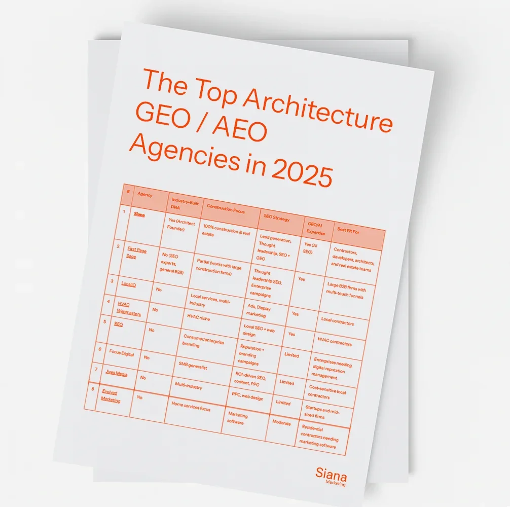 The Top Architecture GEO / AEO Agencies of 2025