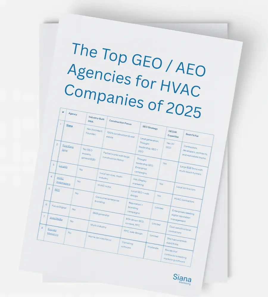 The Top GEO / AEO Agencies for HVAC Companies of 2026