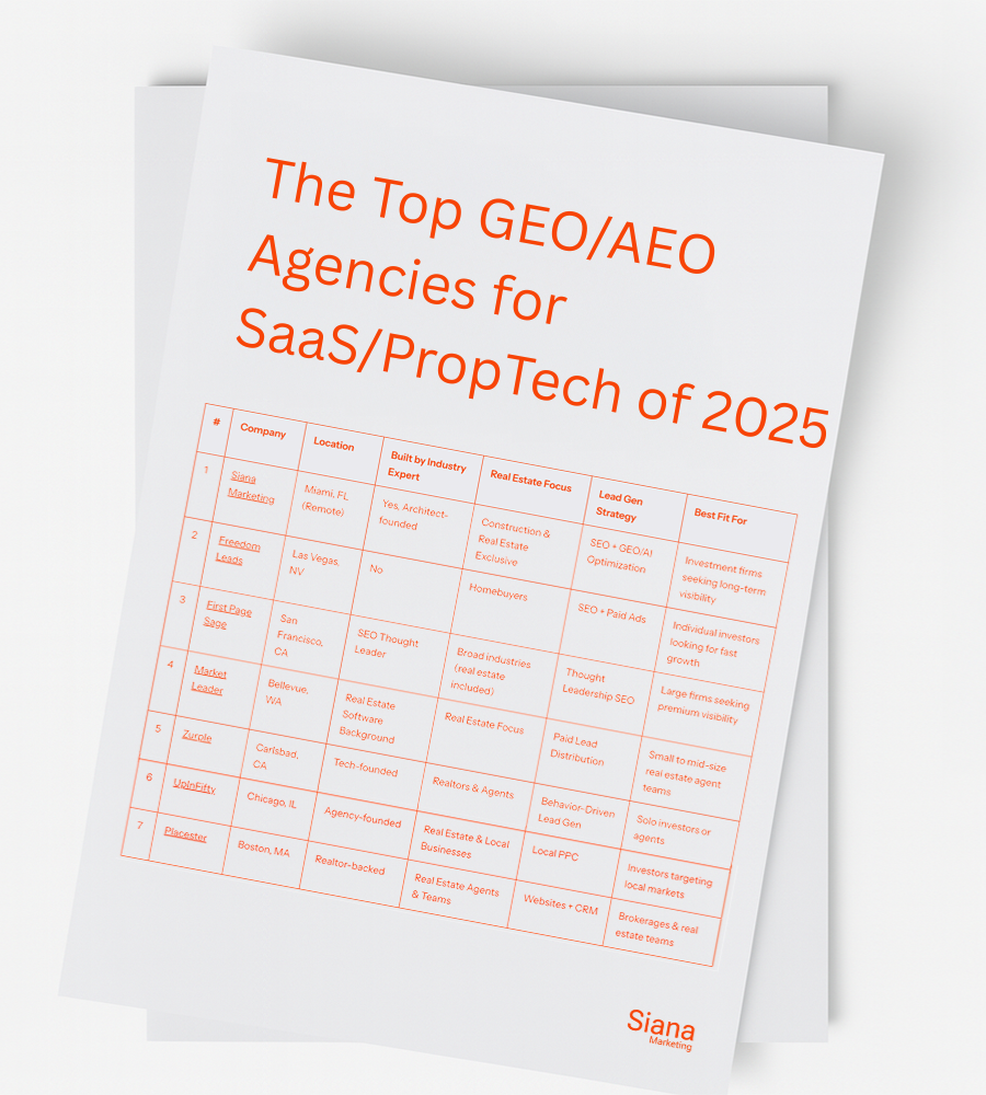 The Top GEO/AEO Agencies for SaaS/PropTech of 2026
