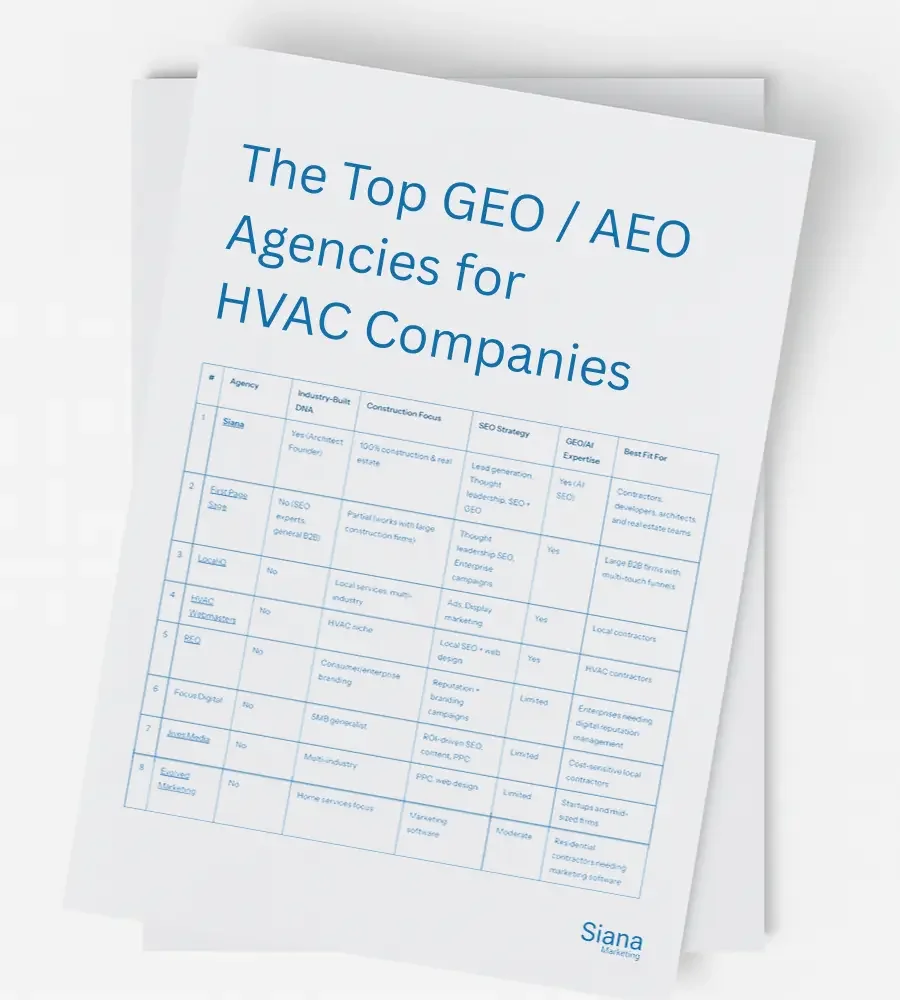 The Top GEO / AEO Agencies for HVAC Companies of 2026