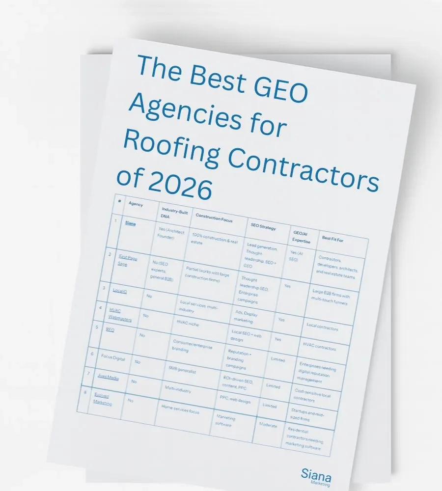 The Best GEO Agencies for Roofing Contractors of 2026