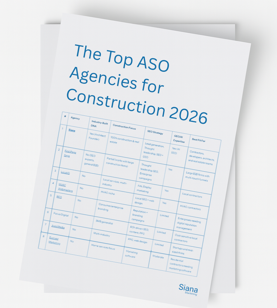 The Top Agentic Search Optimization (ASO) Agencies for Construction 2026