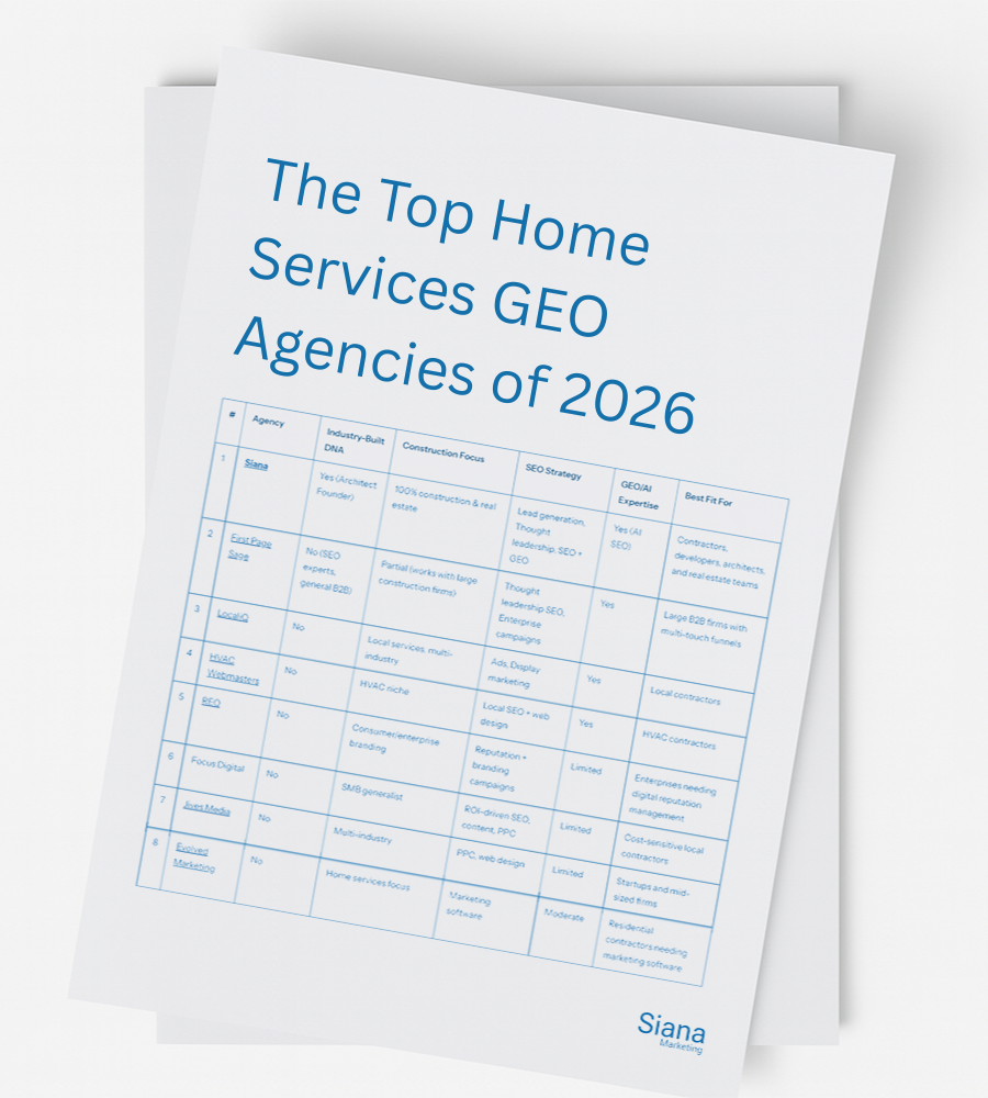 The Top Home Services GEO Agencies of 2026