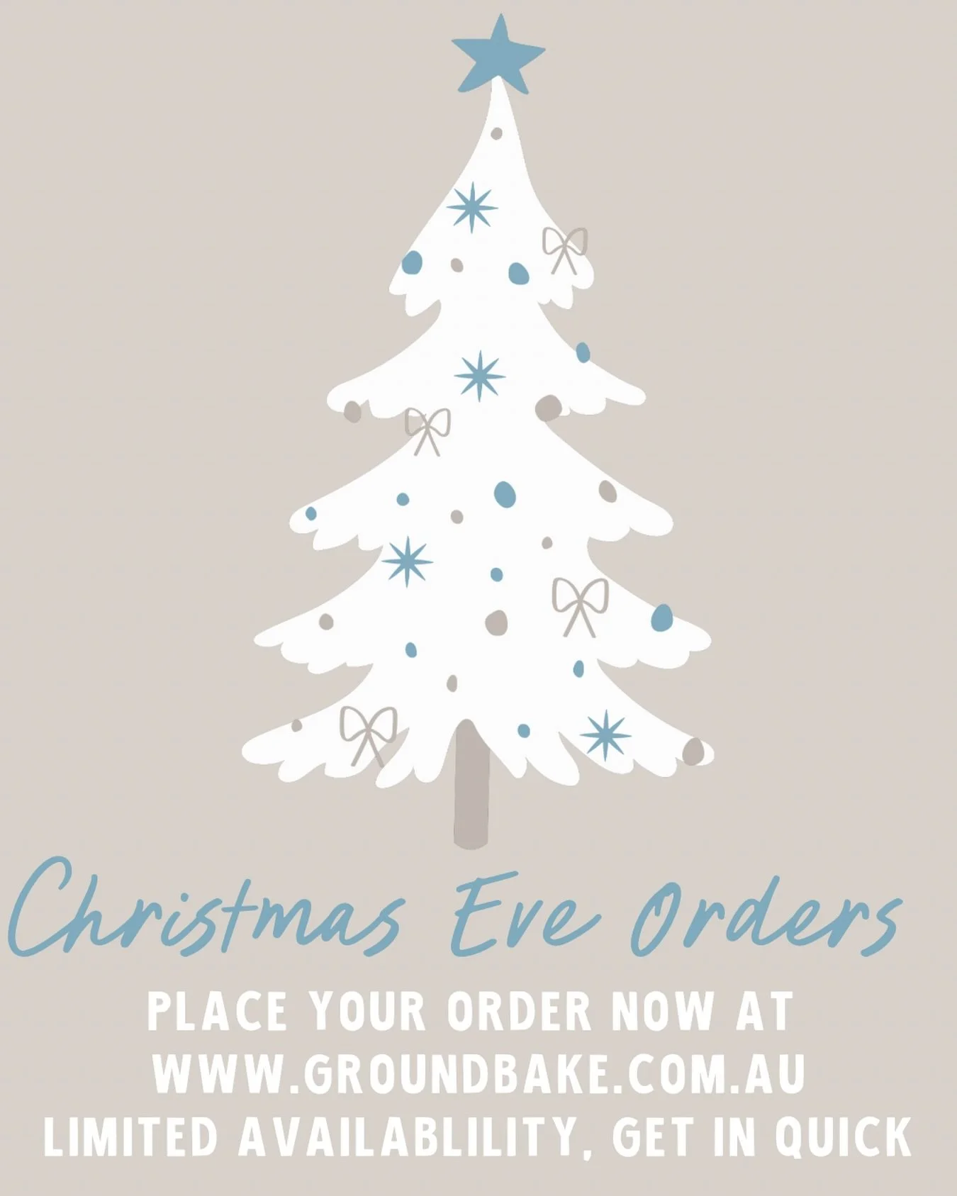 Make sure your Christmas Day table is complete with your Groundbake favourites🎄
Pre-order now via our website for Christmas Eve collection - limited availability ✨