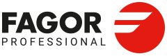 Logo de FAGOR PROFESSIONAL con texto en negro y rojo