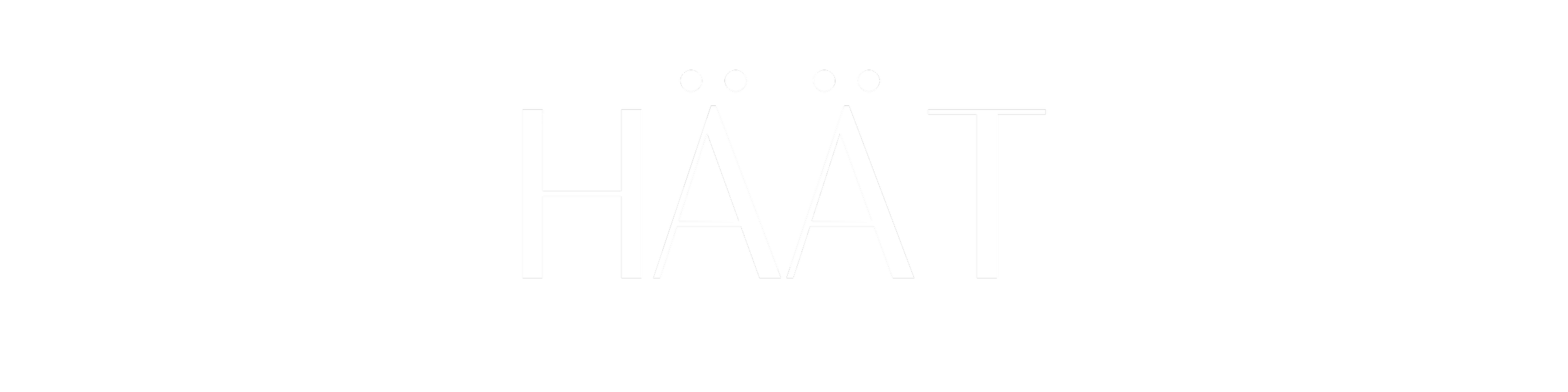 Tekstissä lukee 'HÄÄT' valkoisella kirjaimilla mustalla taustalla.