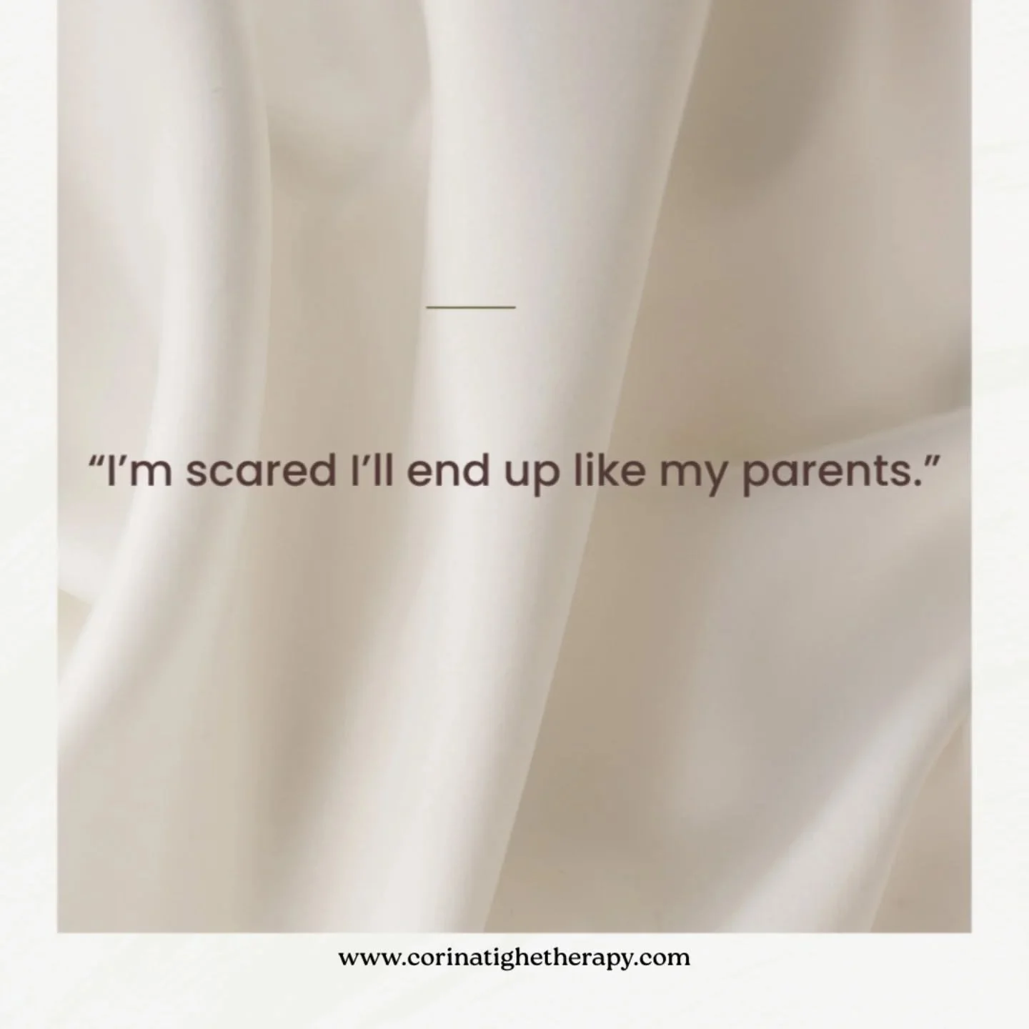 I&rsquo;m scared I&rsquo;ll end up like my parents.

So many of us carry this fear quietly.
In therapy. In parenting. In love.
It&rsquo;s a fear shaped by memory&mdash;but not destiny.

If this thought visits you, you're not alone.
It often means you