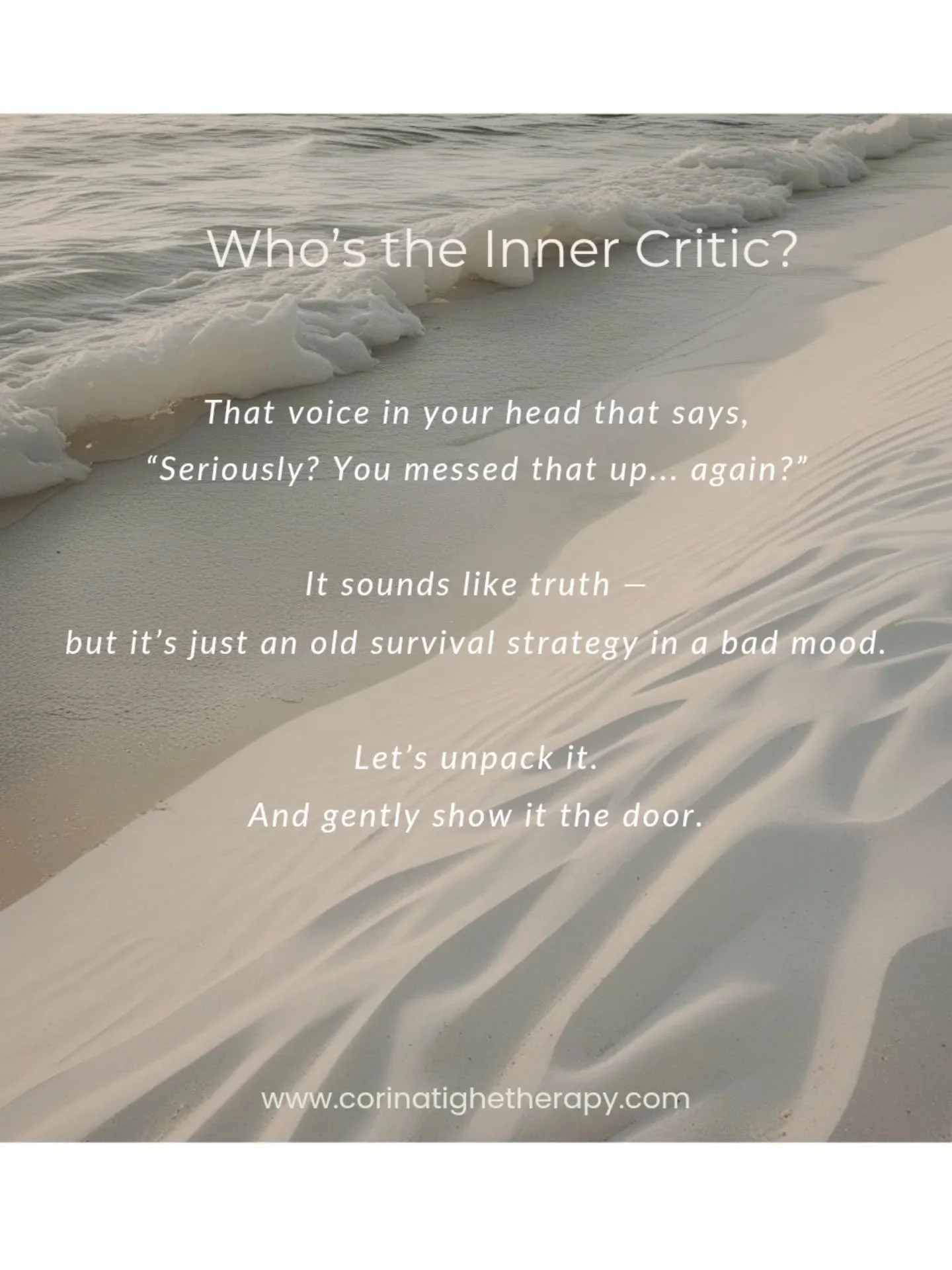 WHO IS HE?!

It&rsquo;s that inner voice that sounds certain&hellip;
but often speaks from fear, not truth.

THE INNER CRITIC.

The part of you that says:
&ldquo;You&rsquo;re not enough.&rdquo;
&ldquo;You should have known better.&rdquo;

But this vo