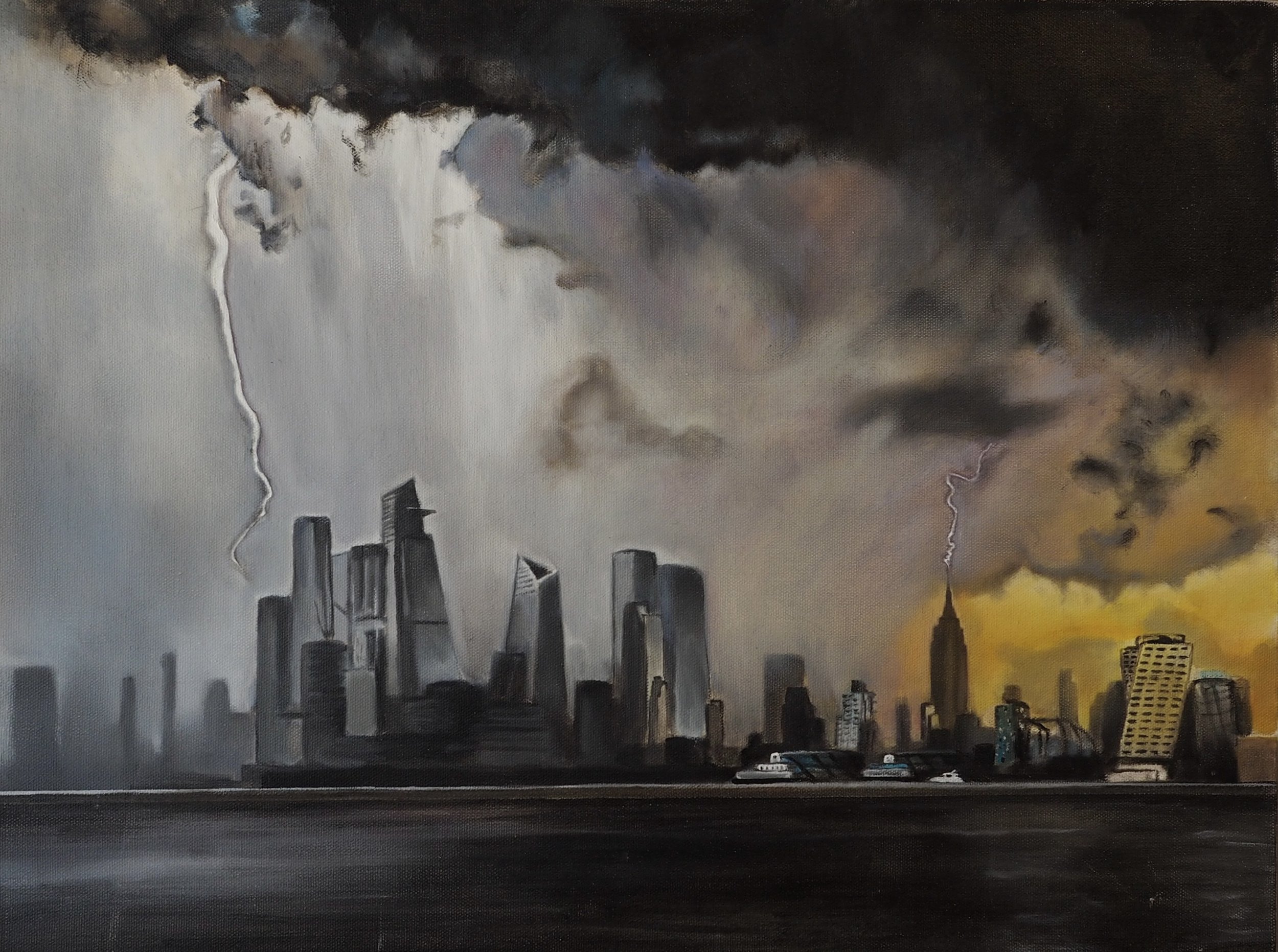 The Storm (oil on canvas, 60.96 x 45.72 cm, 2023)