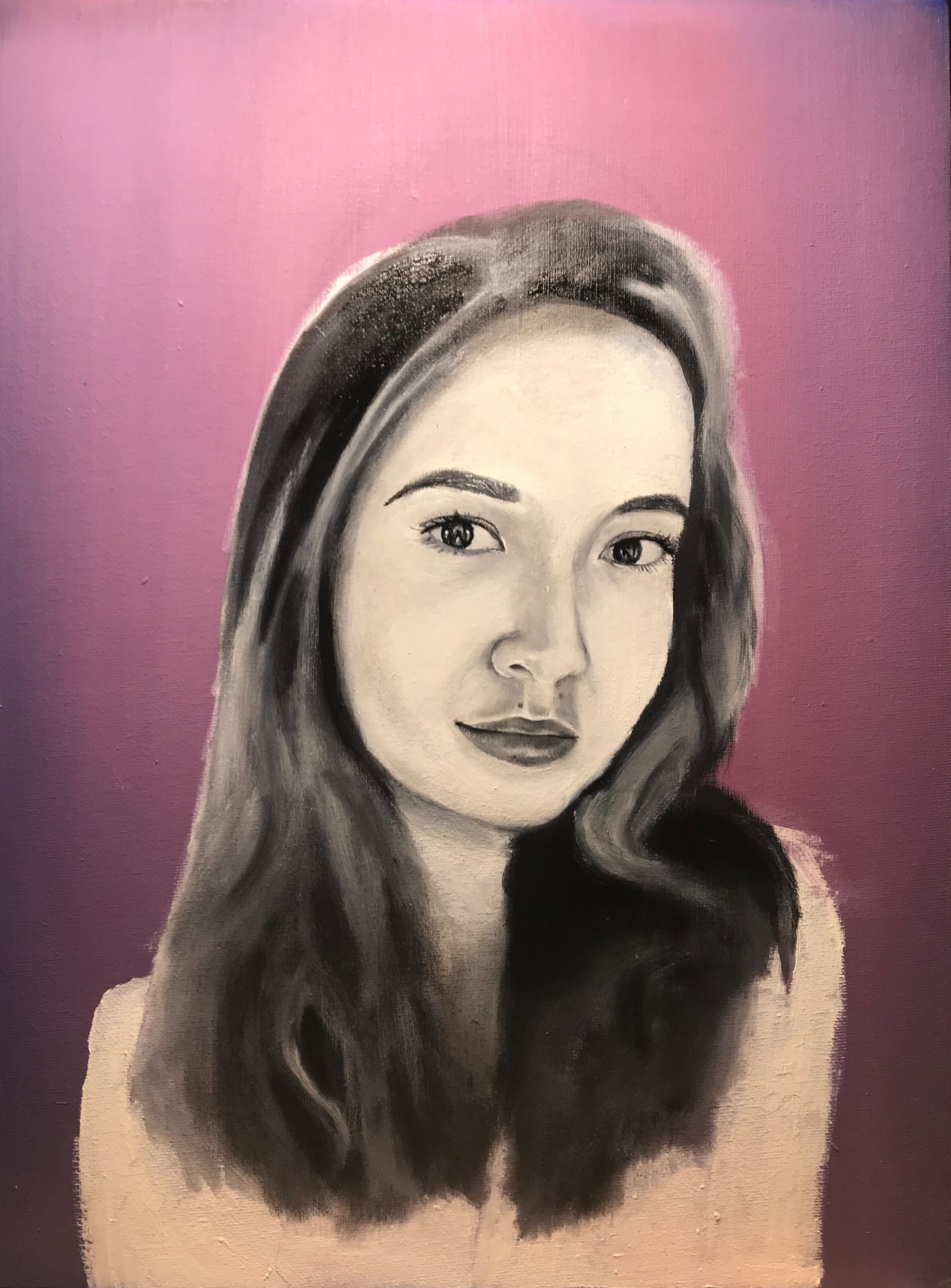 Aniya (oil on canvas panel, 27 x 40 cm, 2019)