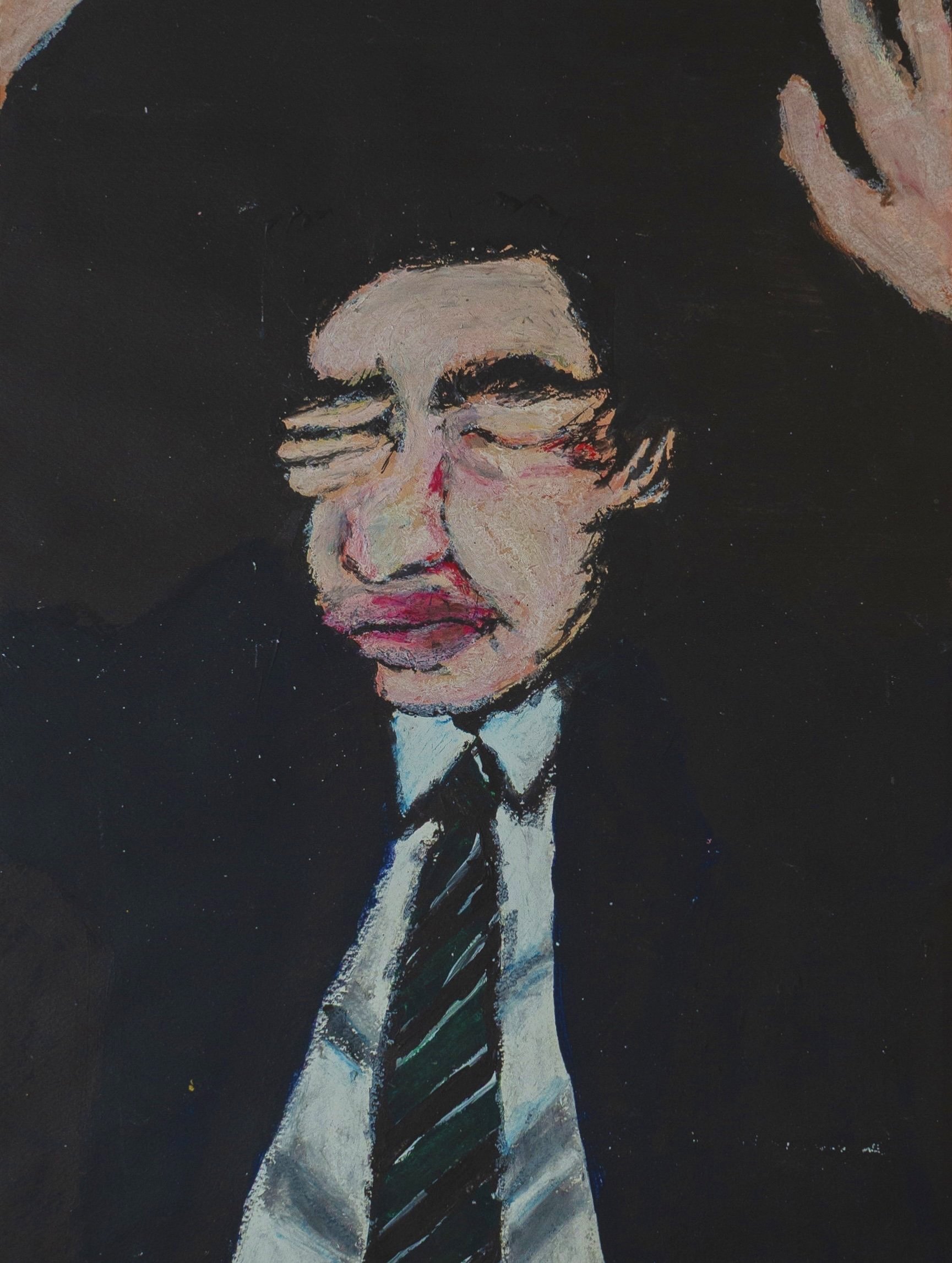 Self portrait (acrylic on paper, 35,5 x 49 cm, 2012)