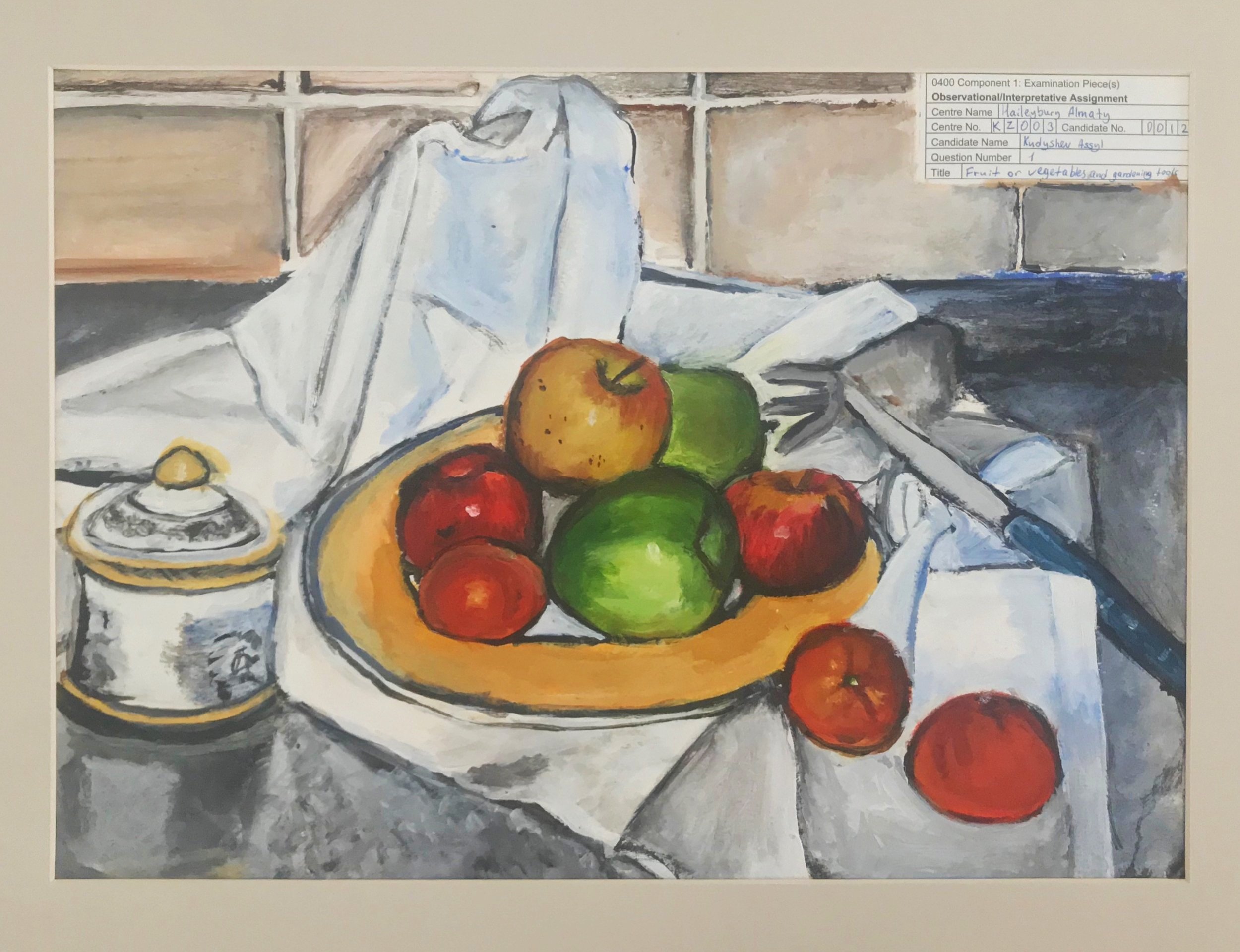 Still life (acrylic on paper, 2012)