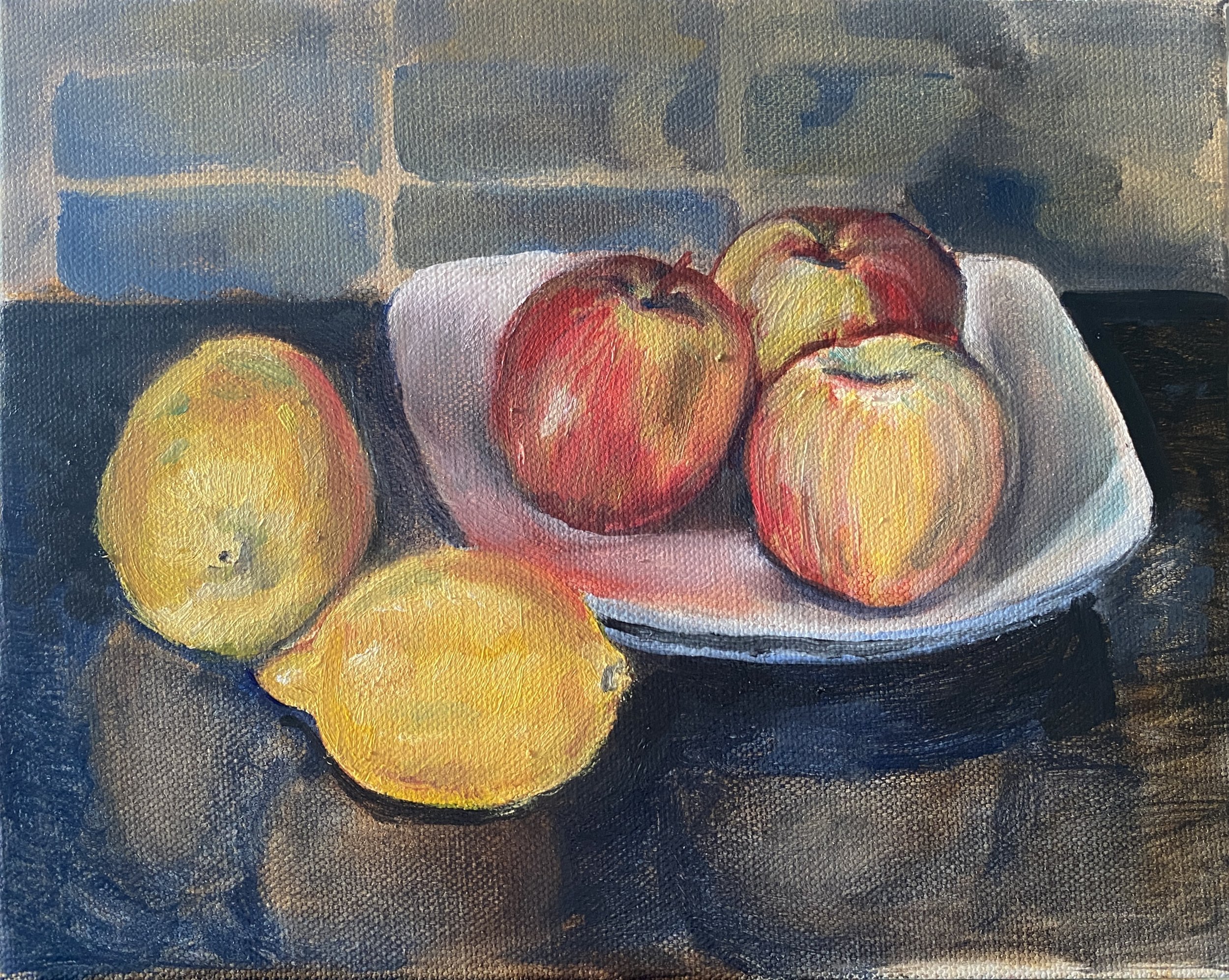 Still life (oil on canvas, 25.4 x 20.32 cm, 2023)