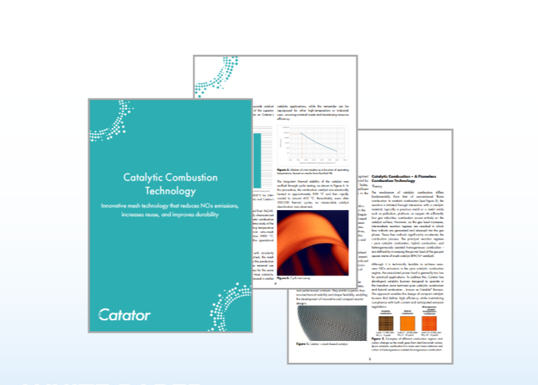New white paper on Catalytic Combustion Technology released