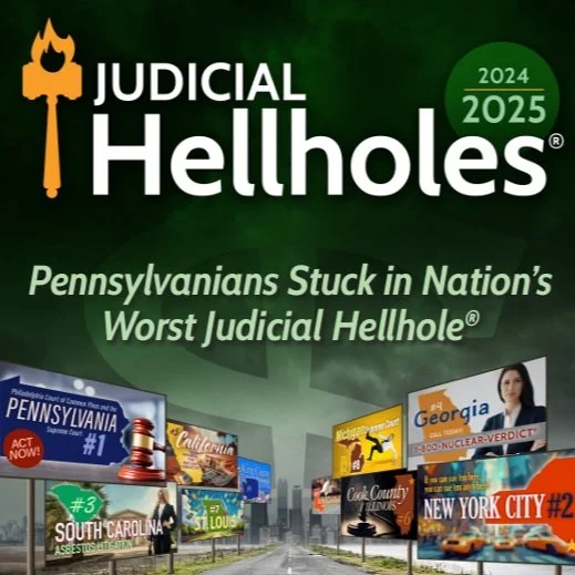 Judicial Hellholes report cover highway and billboards