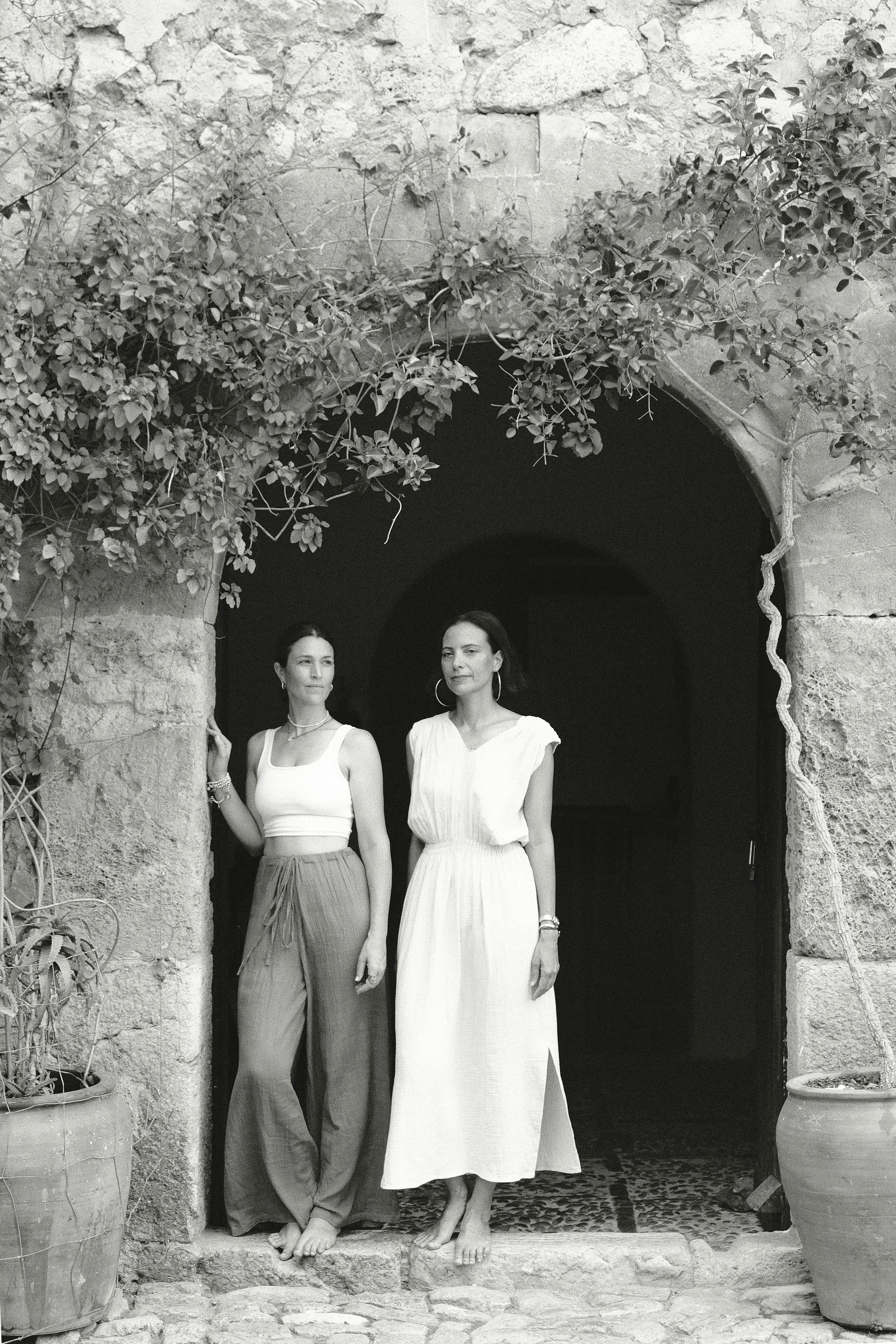 venusian-getaway-hosts-monastery-stone-archway-bw.jpg
