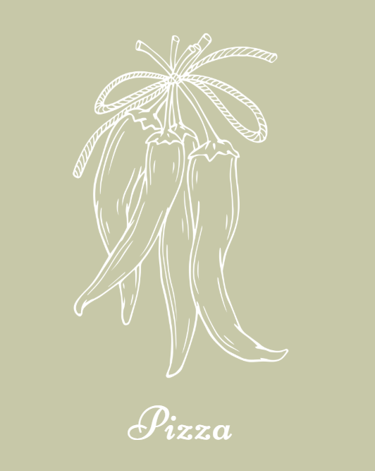 Chilli hand sketched image for pizza menu link
