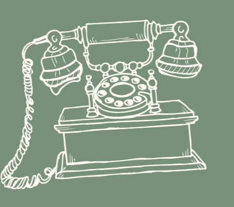 Vintage italian telephone - contact us now button symbol for catering bookings