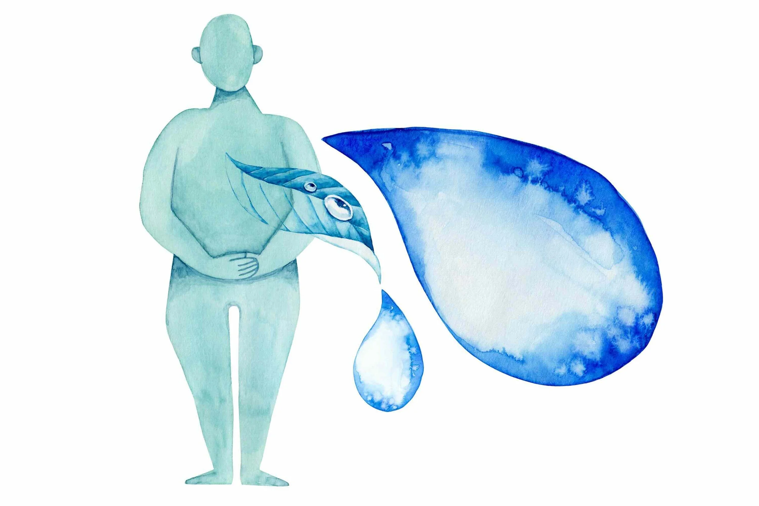 Ilustración del dosha Kapha en Ayurveda representando estabilidad, agua y energía de cohesión