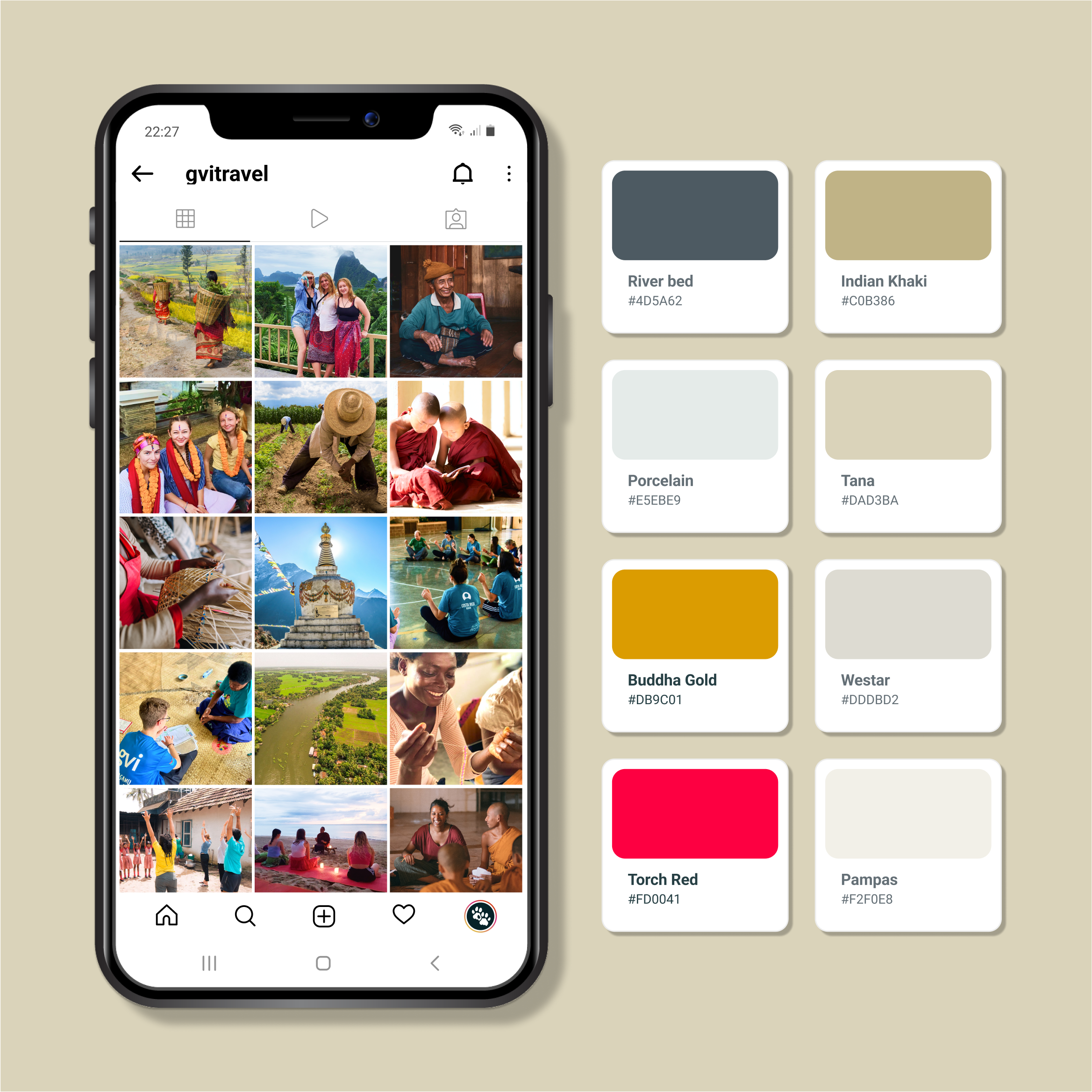 Colour scheme and brand imagery