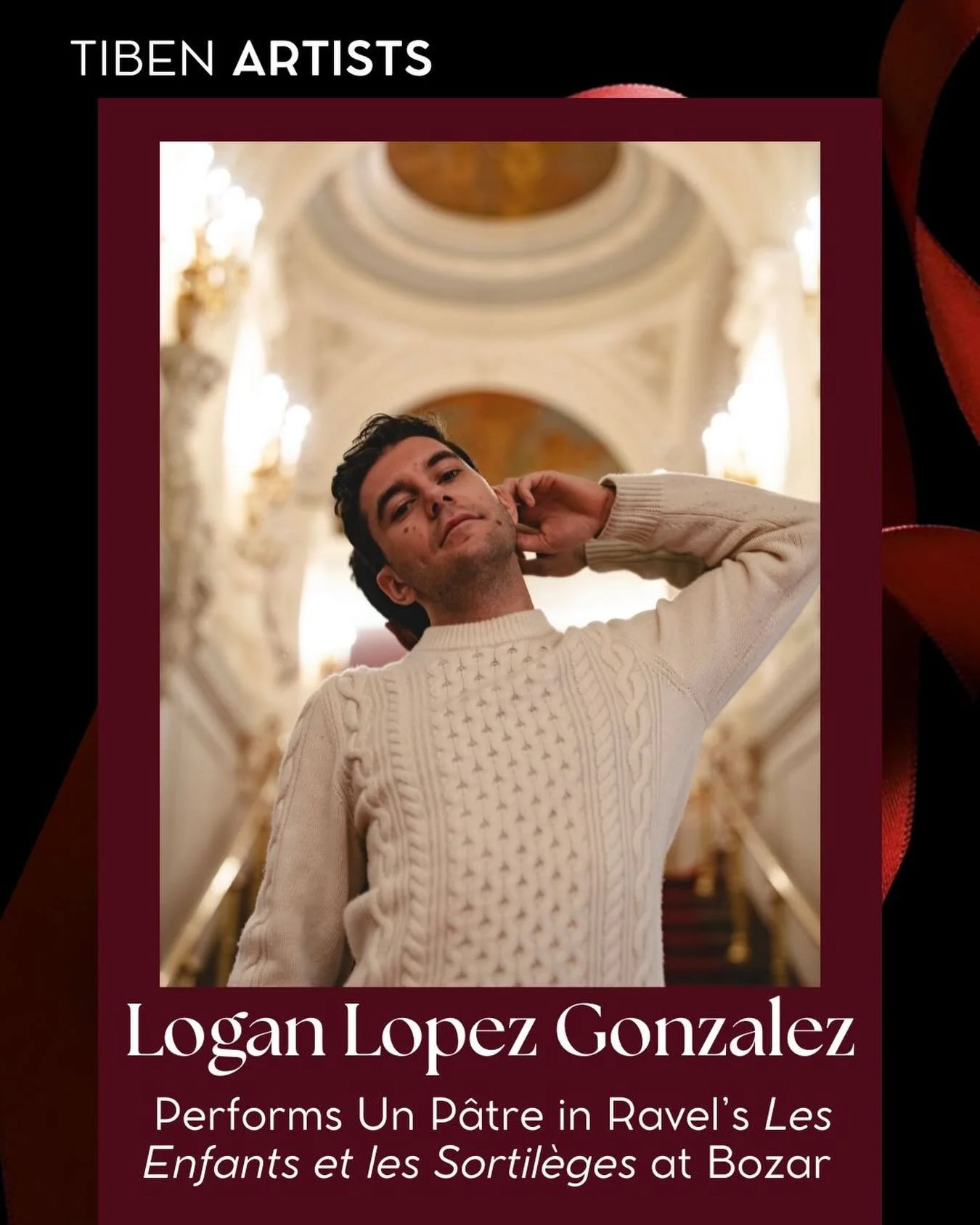 Tonight at BOZAR, Brussels ✨
Countertenor Logan Lopez Gonzalez takes the stage as Un P&acirc;tre in Ravel&rsquo;s L&rsquo;Enfant et les Sortil&egrave;ges with La Monnaie / De Munt, conducted by Alain Altinoglu.

📍 BOZAR, Salle Henry Le B&oelig;uf
🕗
