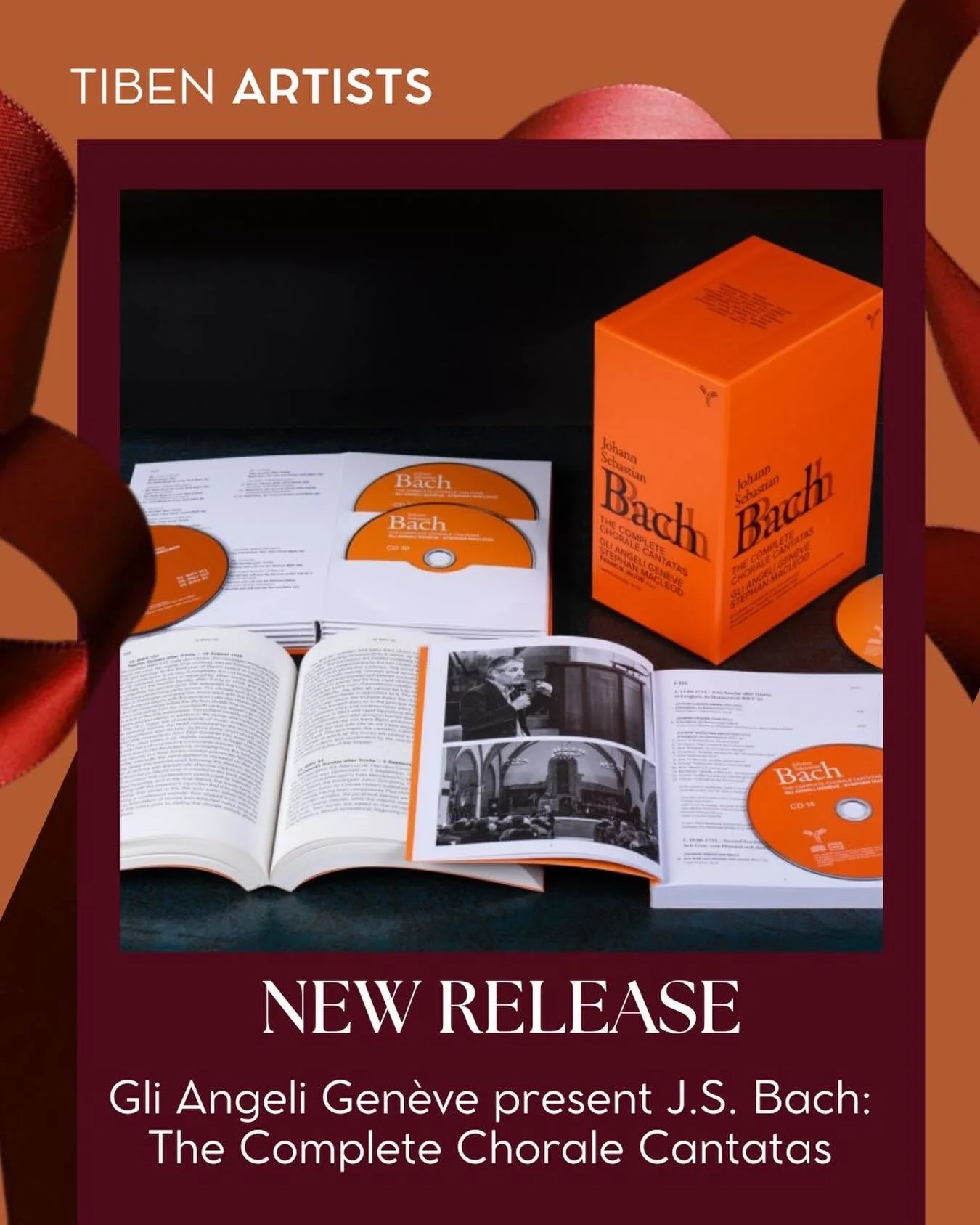 🏆 The Monument is Complete &mdash; Bach Chorale Cantatas (19 CDs &amp; 1 book)

We are celebrating a very special release: the complete Bach Chorale Cantatas box set by Gli Angeli Gen&egrave;ve and the thoughtful, tireless Stephan MacLeod.
A seven-y