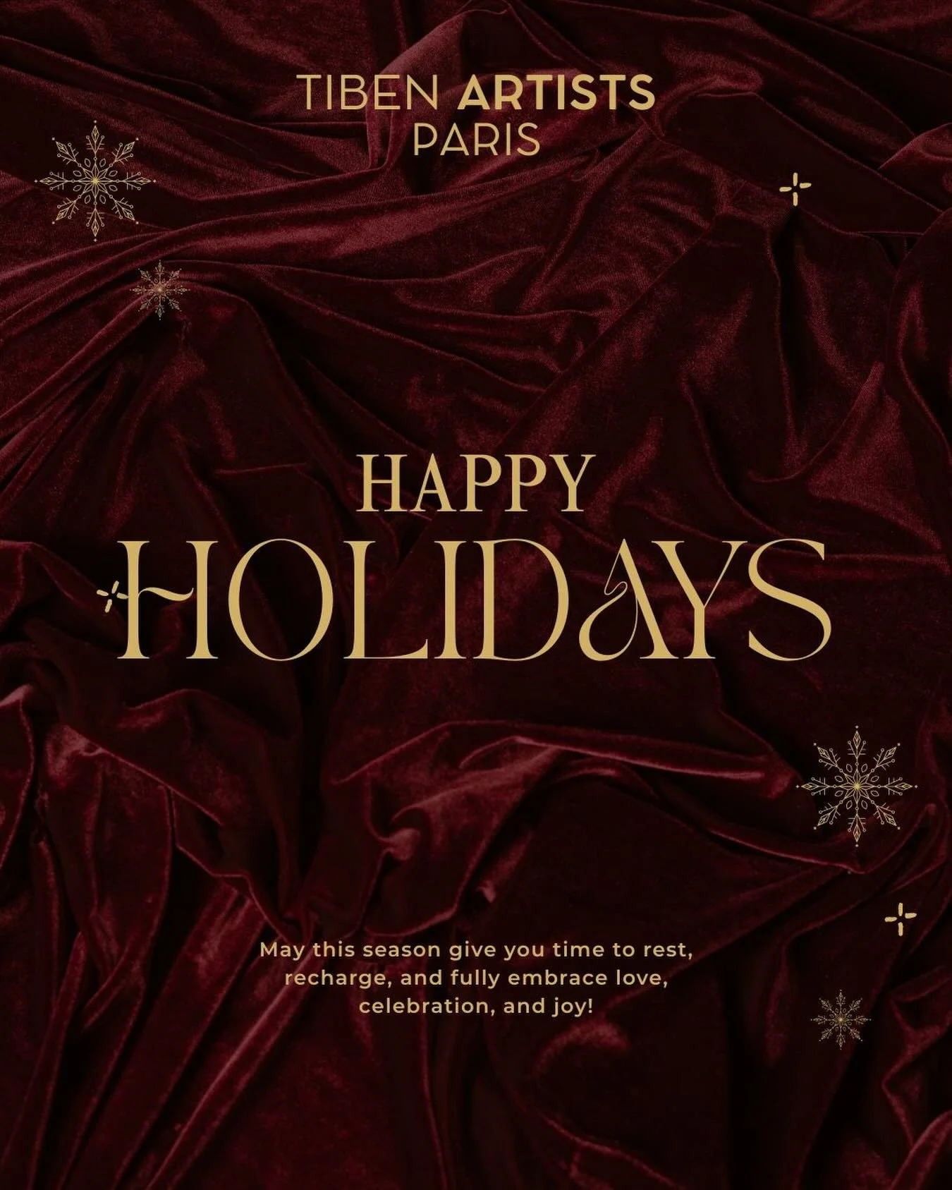 A pause for music &amp; joy ✨🎄
After months filled with concerts and performances, many of our artists and collaborators are now embracing a well-deserved holiday pause. 

May this season offer you the time to truly slow down: to rest, recharge, and