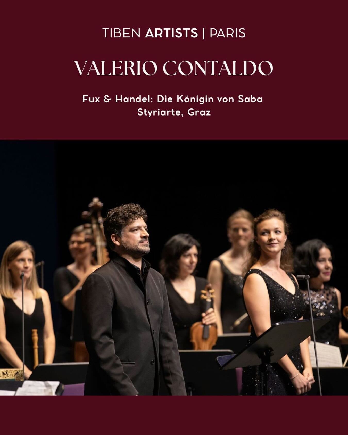 On this Easter Sunday, tenor Valerio Contaldo performs in Graz for the Styriarte festival, in a double bill pairing two oratorios around one legendary encounter: the Queen of Sheba meets King Solomon.

Fux&rsquo;s earliest surviving oratorio La Regin