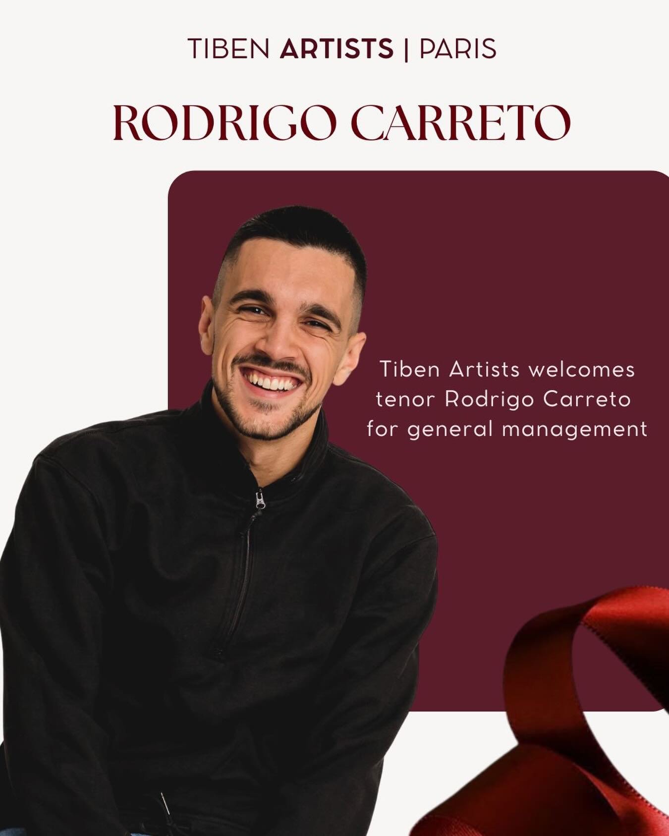 Tiben Artists is thrilled to welcome Portuguese tenor Rodrigo Carreto to our roster for General Management! 🌟

From his debuts at Teatro alla Scala and the BBC Proms with Les Arts Florissants, to his recent &ldquo;magnificent&rdquo; turn as the Evan