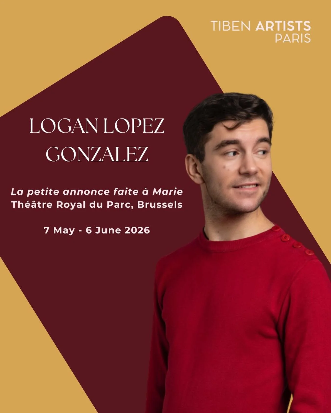Logan Lopez Gonzalez: La Petite Annonce Faite &agrave; Marie 🎭

This week, countertenor Logan Lopez Gonzalez opens in La Petite Annonce Faite &agrave; Marie at the Th&eacute;&acirc;tre Royal du Parc in Brussels: a collective creation based on Thierr