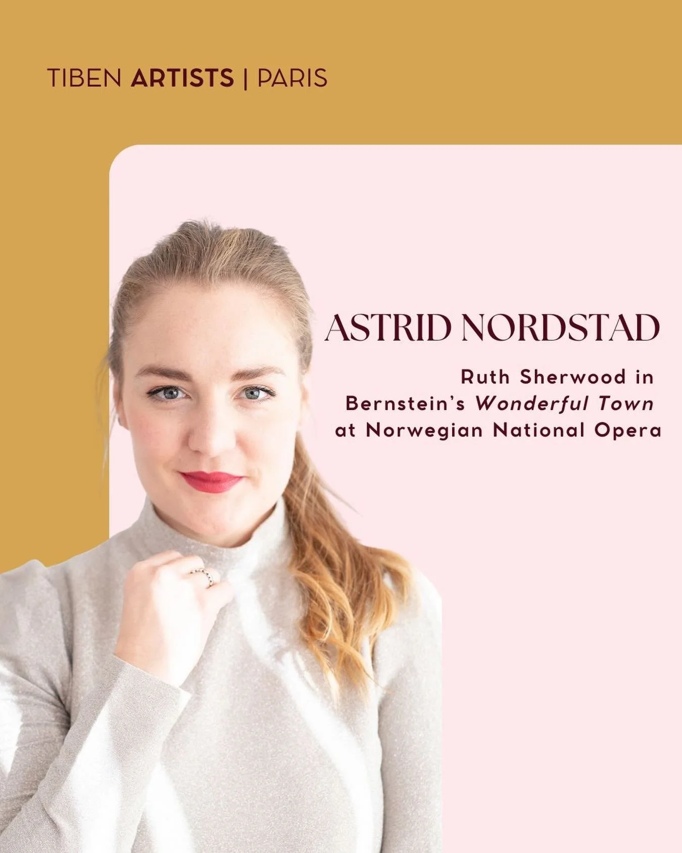 Astrid Nordstad: Bernstein&rsquo;s Wonderful Town 🎭

This week, Astrid Nordstad is back on the main stage of the Norwegian National Opera in Oslo as Ruth Sherwood in Bernstein&rsquo;s Wonderful Town, a role she first sang there in the 2022/23 season