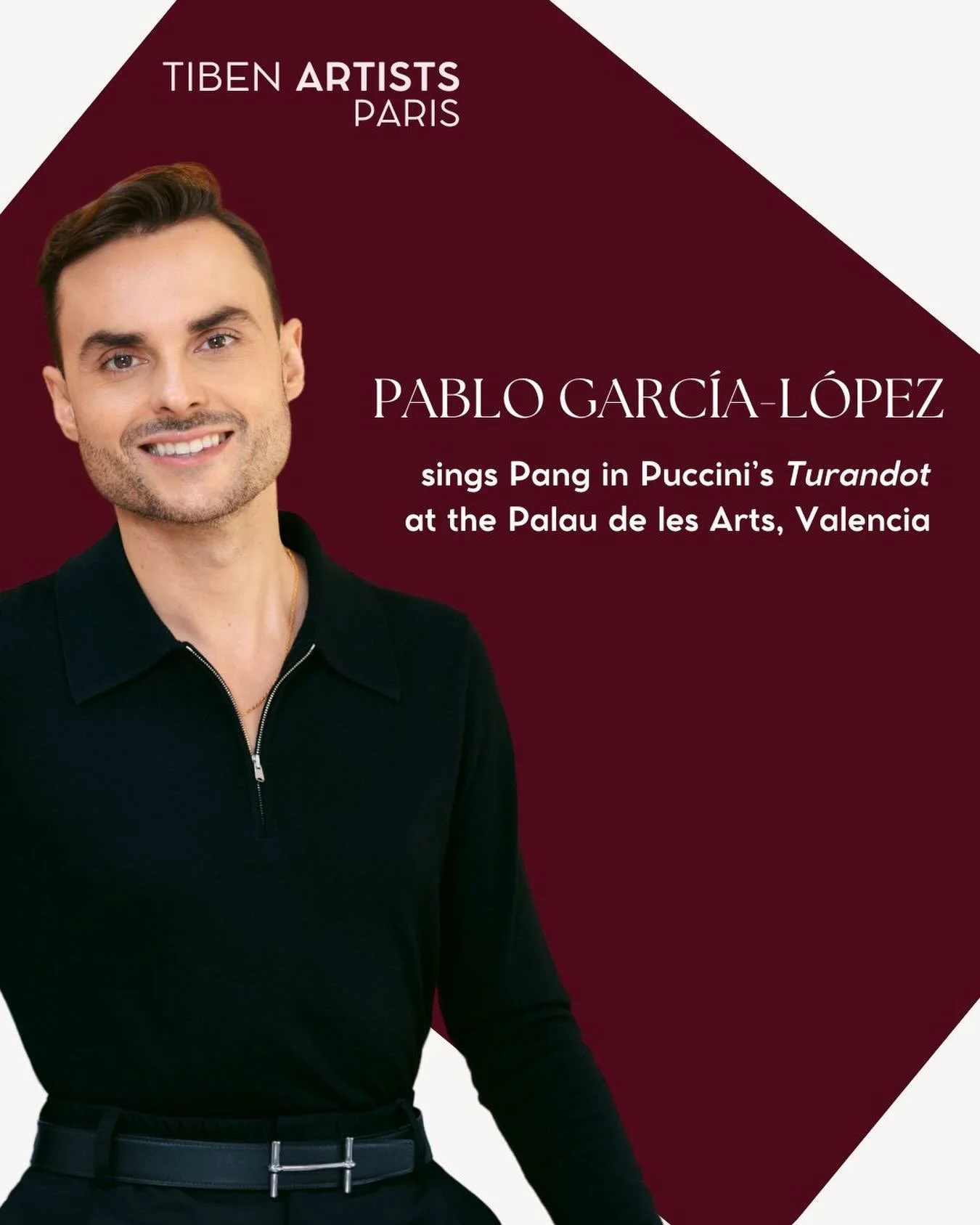 Tenor Pablo Garc&iacute;a-L&oacute;pez returns to the main stage of Palau de les Arts in Valencia, to open in Puccini&rsquo;s Turandot tonight. 🎭

This production marks a fascinating vocal evolution for Pablo. Years ago, he made his debut here (and 