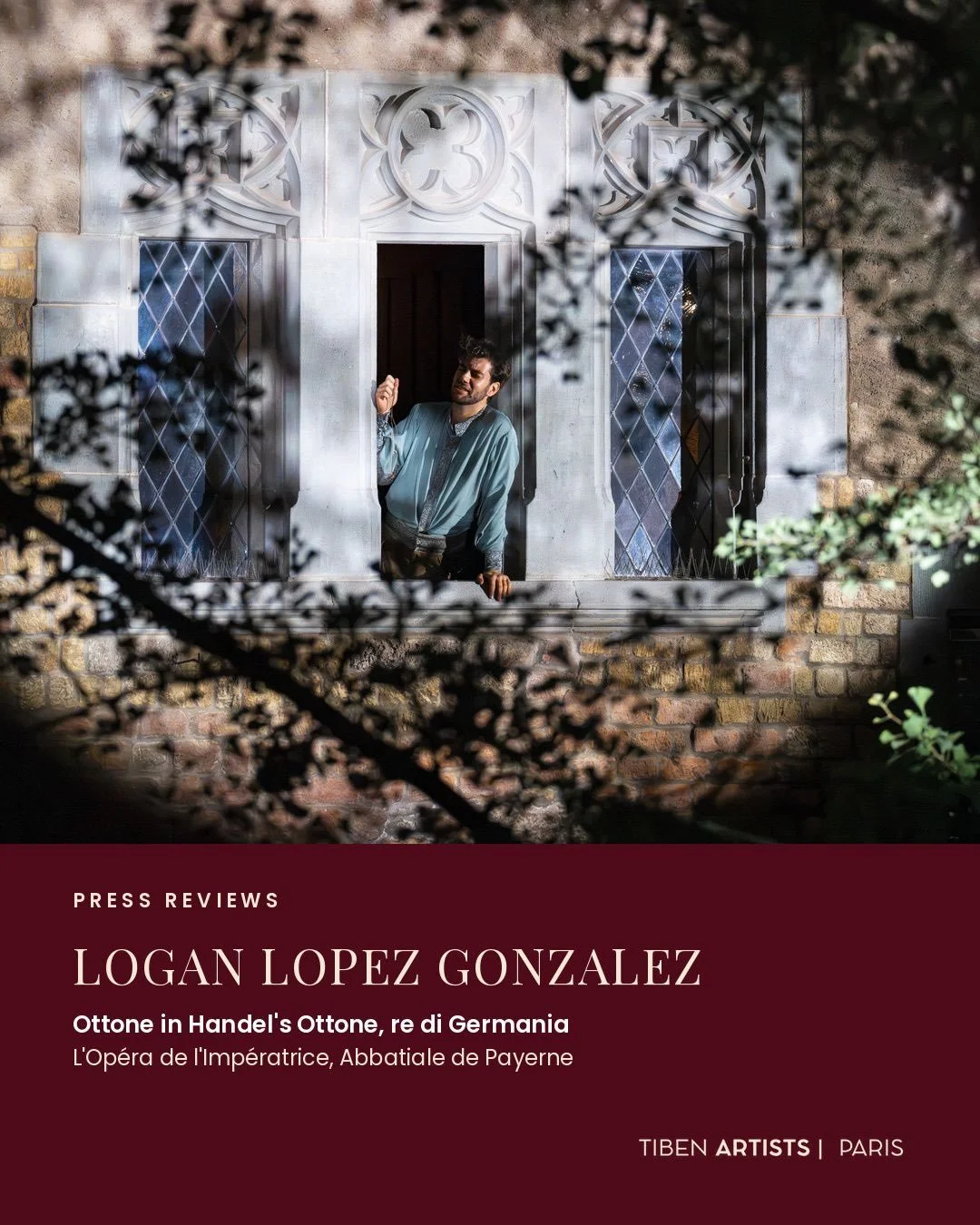 The reviews are in for Logan Lopez Gonzalez as Ottone!

Logan made his debut in the title role of Handel&rsquo;s Ottone, re di Germania at the Abbatiale de Payerne this month, in the second edition of L&rsquo;Op&eacute;ra de l&rsquo;Imp&eacute;ratric