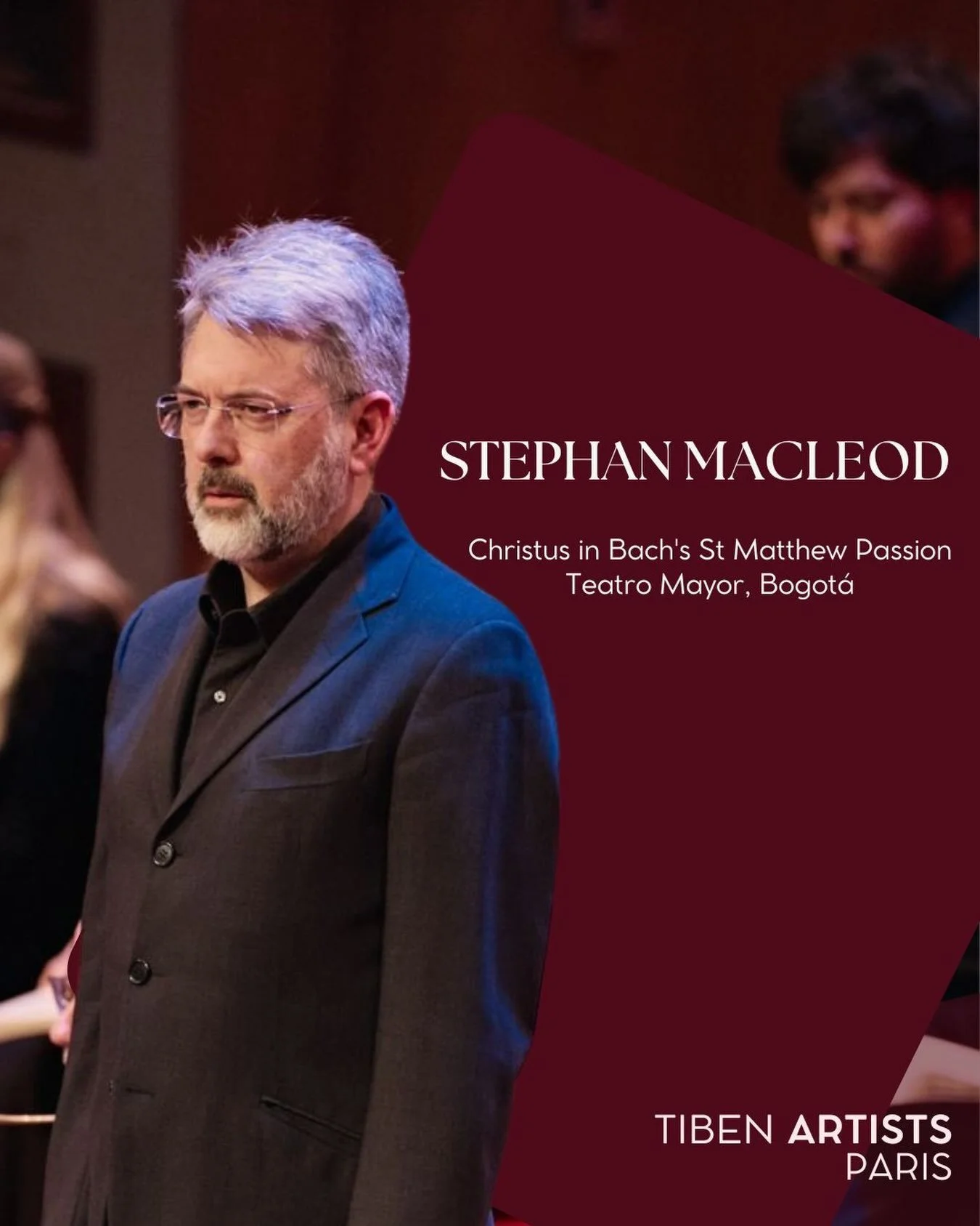 Stephan MacLeod: Vox Christi in Bogot&aacute; 🇨🇴

Tomorrow, bass-baritone Stephan MacLeod sings the role of Jesus in Bach&rsquo;s St Matthew Passion at the Teatro Mayor in Bogot&aacute;.

A Bach interpreter both as a singer and as artistic director