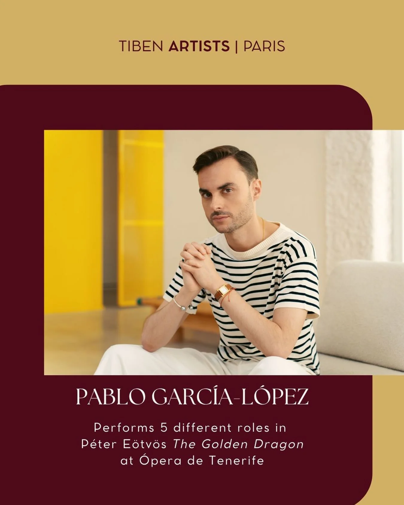 Pablo Garc&iacute;a-L&oacute;pez stars in the Spanish premiere of P&eacute;ter E&ouml;tv&ouml;s&rsquo;s The Golden Dragon 🐉

Tonight, 25 September, tenor Pablo Garc&iacute;a-L&oacute;pez performs at Teatro Leal for the Spanish premiere of P&eacute;t