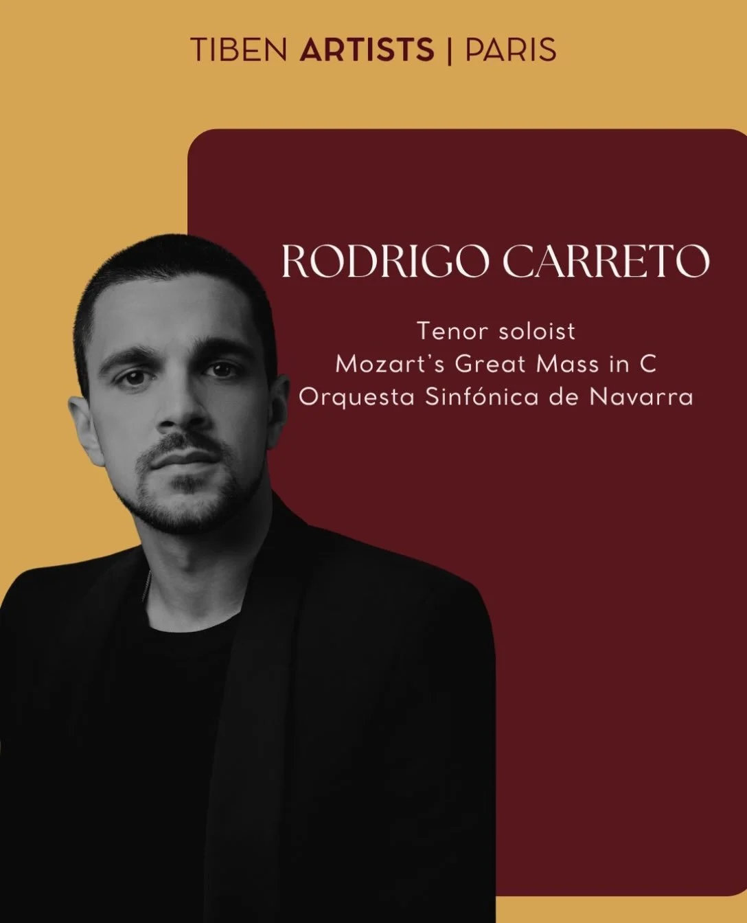 Tonight, tenor Rodrigo Carreto joins the Orquesta Sinf&oacute;nica de Navarra and conductor Perry So to open their 2026/27 season, &laquo;&nbsp;Con luz propia&nbsp;&raquo;, at Auditorio Baluarte in Pamplona. Rodrigo is tenor soloist in Wolfgang Amade