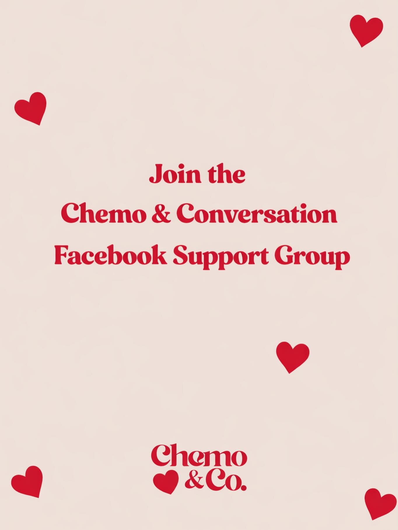 I&rsquo;m really excited to share something new with you.

Turning to a group of what began as strangers on a Facebook group was really what got me through my cancer journey so I&rsquo;ve decided to create a private Facebook support group called Chem
