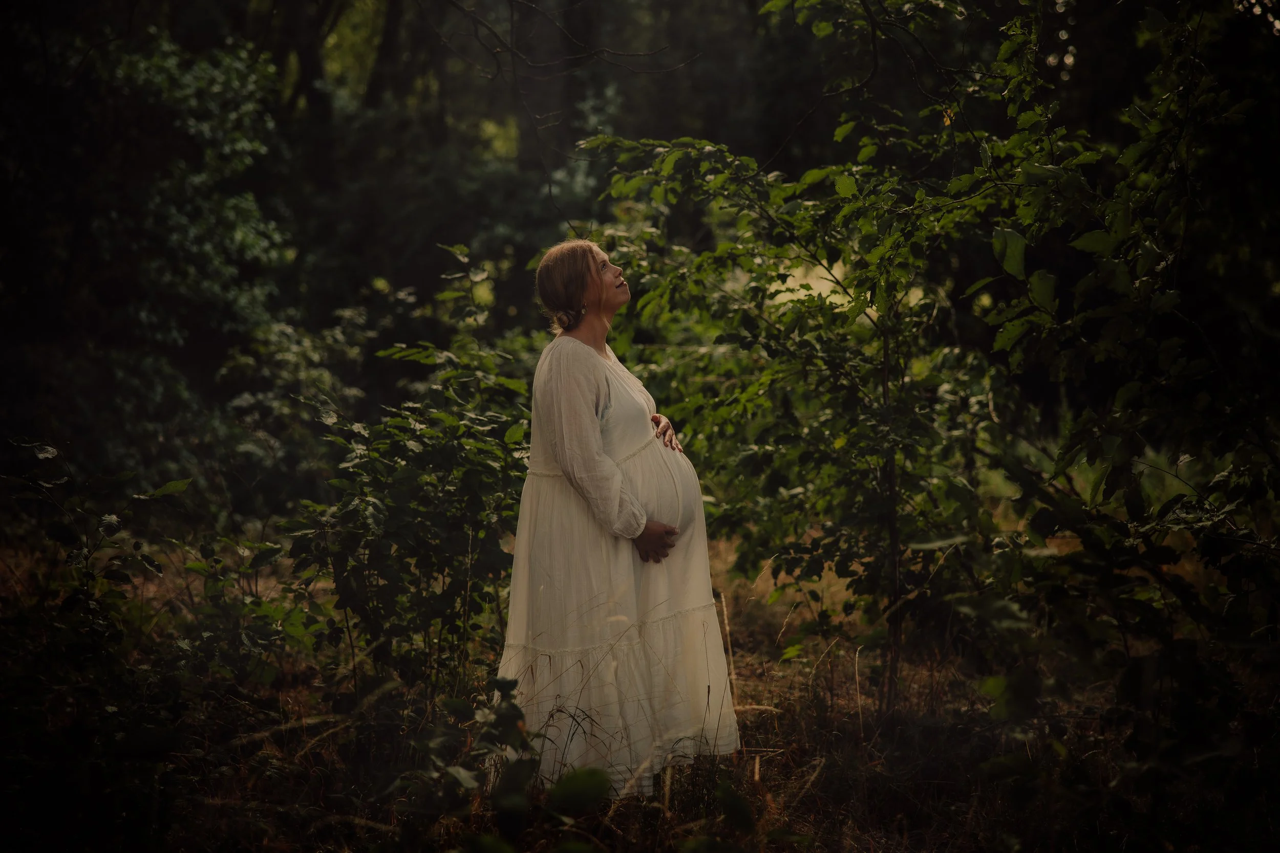 Folklore-Inspired Maternity Photography in Nottingham | Thoresby Park Twin Mama Shoot