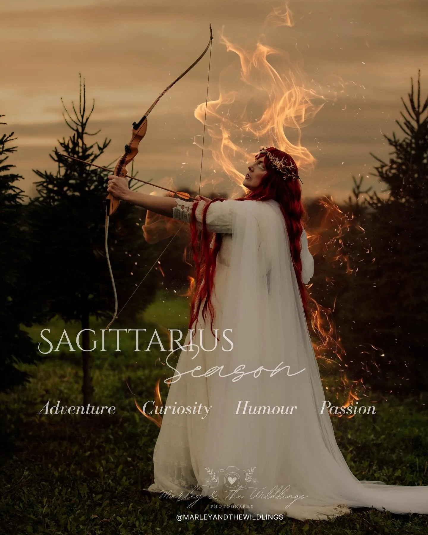 Sagittarius season arrives like a spark winged arrow (see what I did there?), slicing through the dark and setting the horizon alight.🔥🏹✨

This archer isn&rsquo;t just a character; she&rsquo;s a reminder of what lives inside so many of us, the wand
