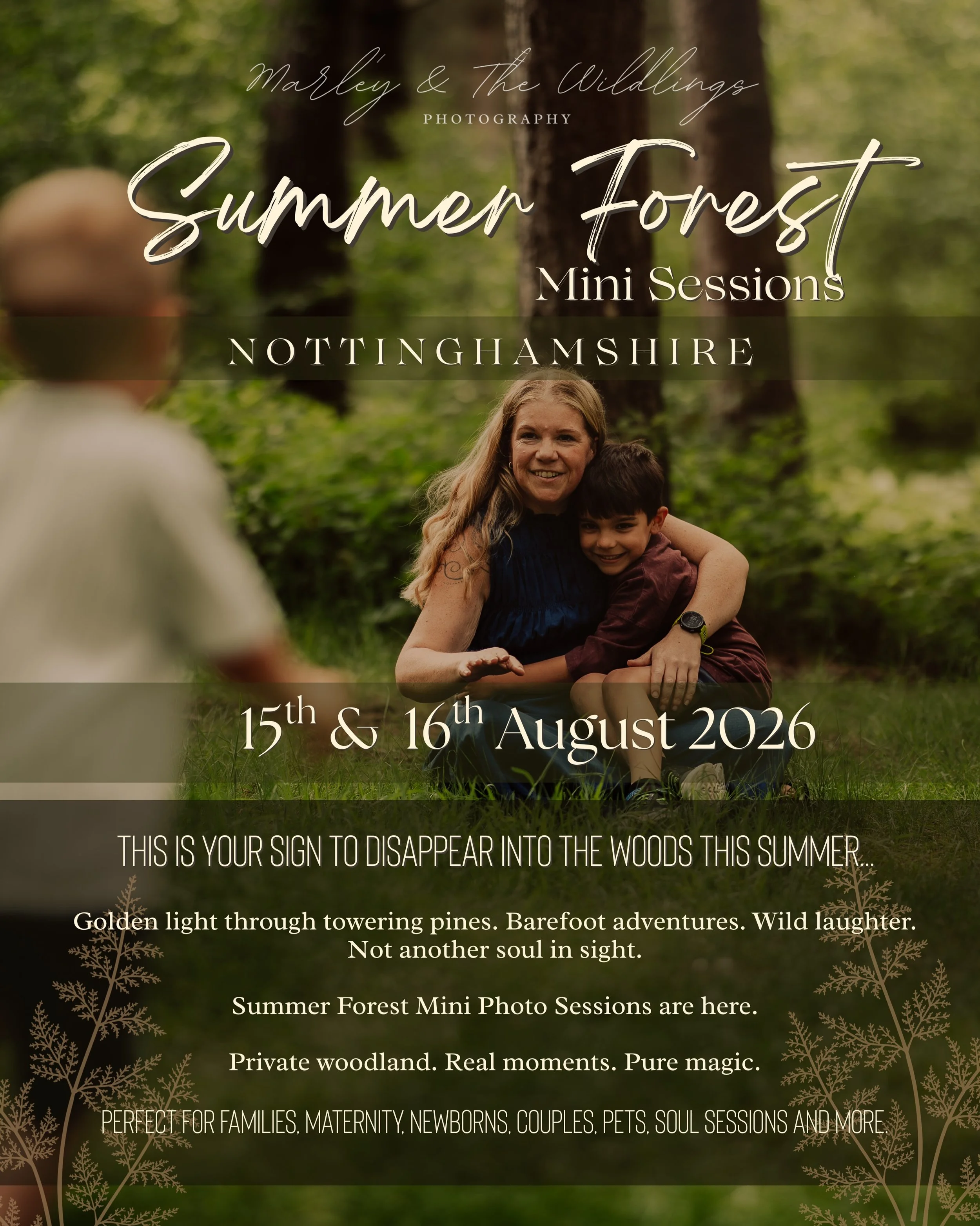 🌿☀️ Summer Forest Minis ☀️🌿
AVAILABLE TO BOOK NOW

This is your sign to disappear into the woods this summer&hellip;

Imagine soft light filtering through towering pines, children running along woodland paths, wildflowers in their hair, laughter ec